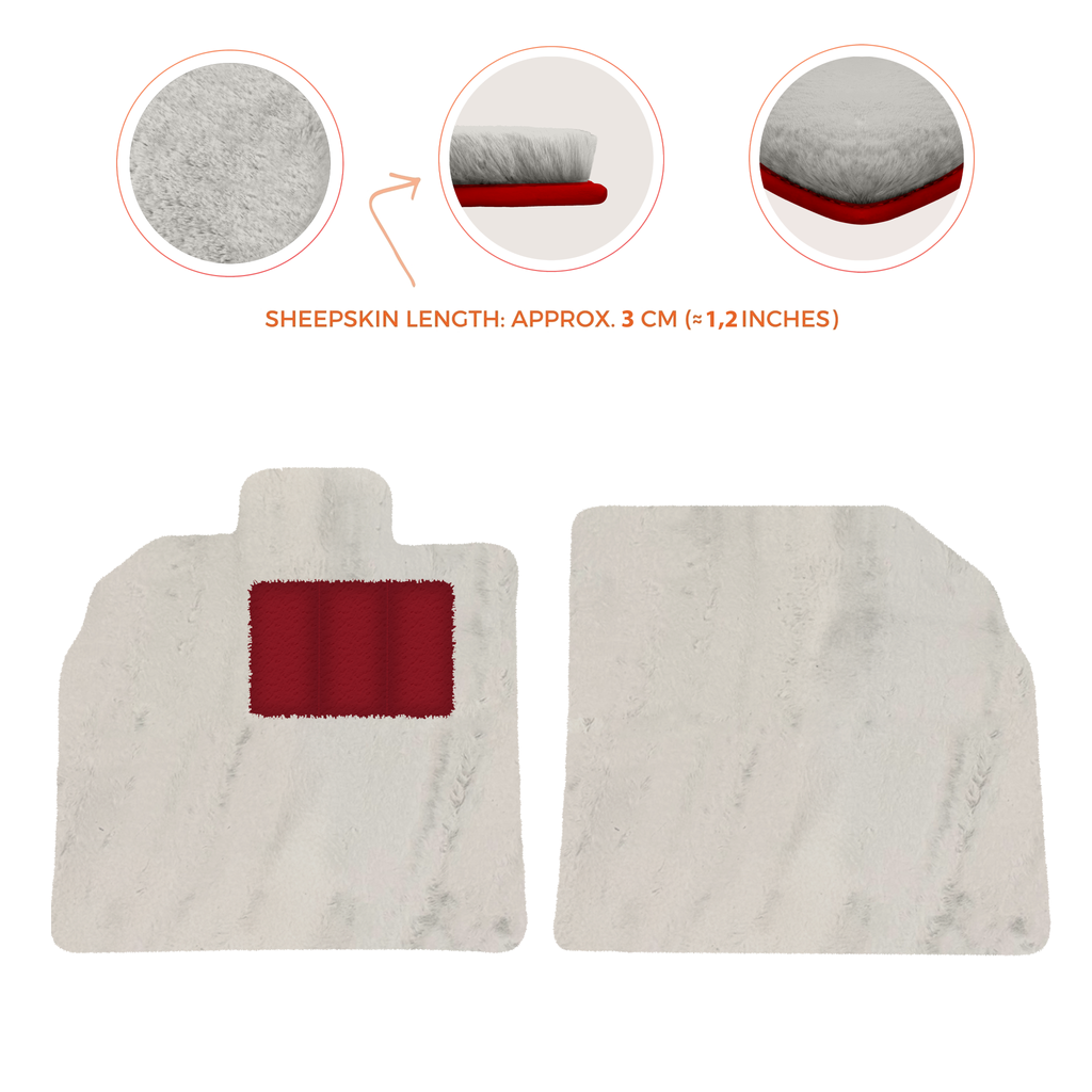 Lamborghini Aventador SVJ - Sheepskin Length, Various Color Options Custom Fit Premium Velour Floor Mats