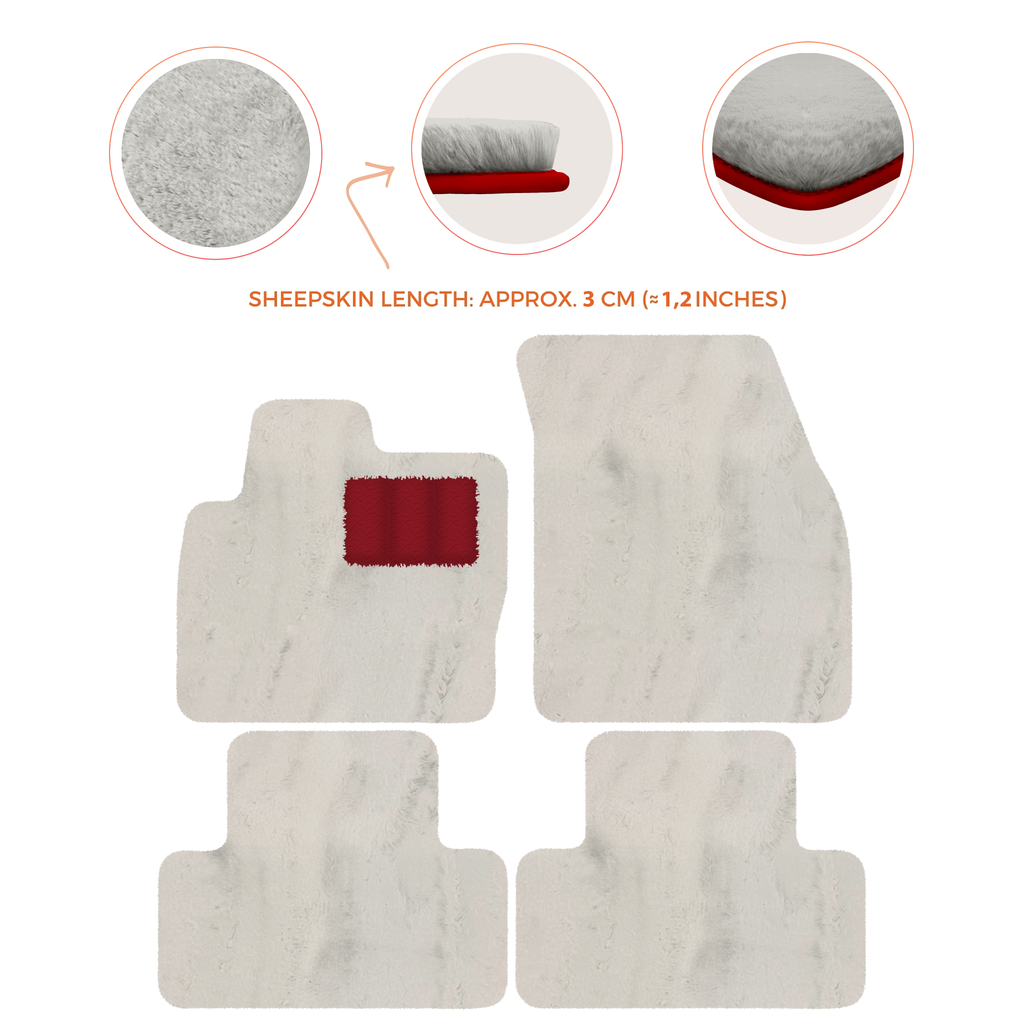 Range Rover Evoque (2015-2019) 5-Doors - Sheepskin Length, Various Color Options Custom Fit Premium Velour Floor Mats