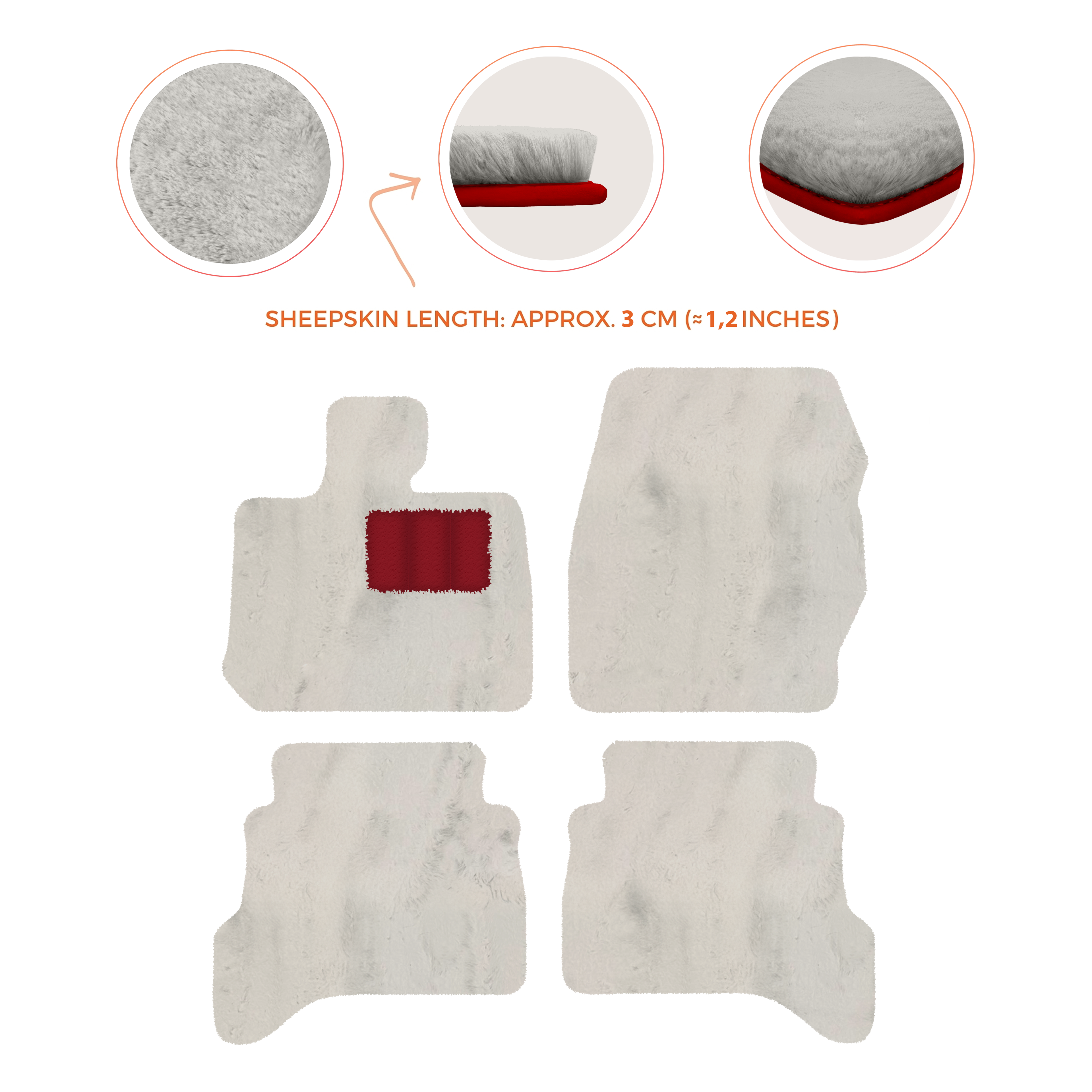 Range Rover Sport L460 (2022-2024) - Sheepskin Length, Various Color Options Custom Fit Premium Velour Floor Mats
