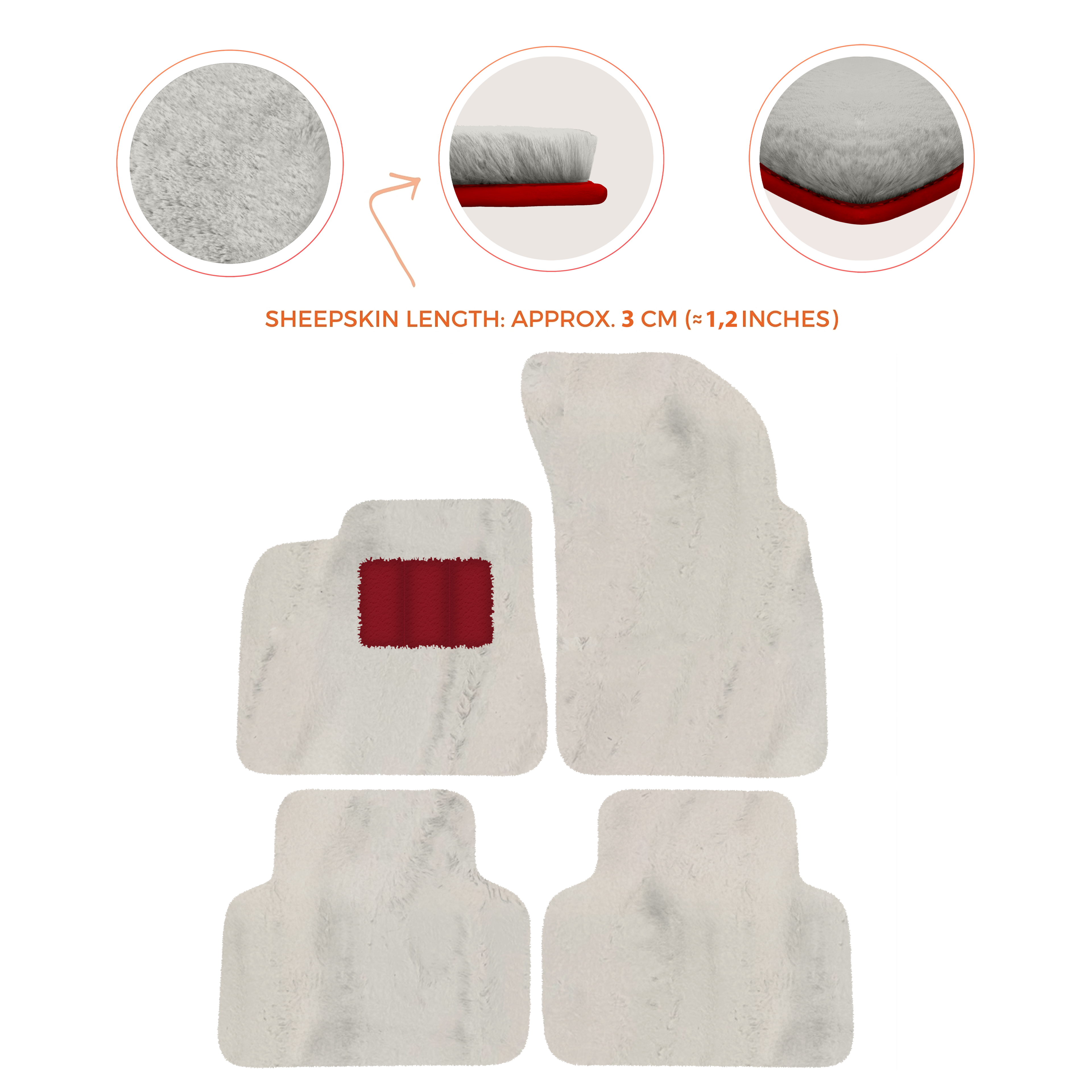 Lamborghini Urus (2018-2026) - Sheepskin Length, Various Color Options Custom Fit Premium Velour Floor Mats