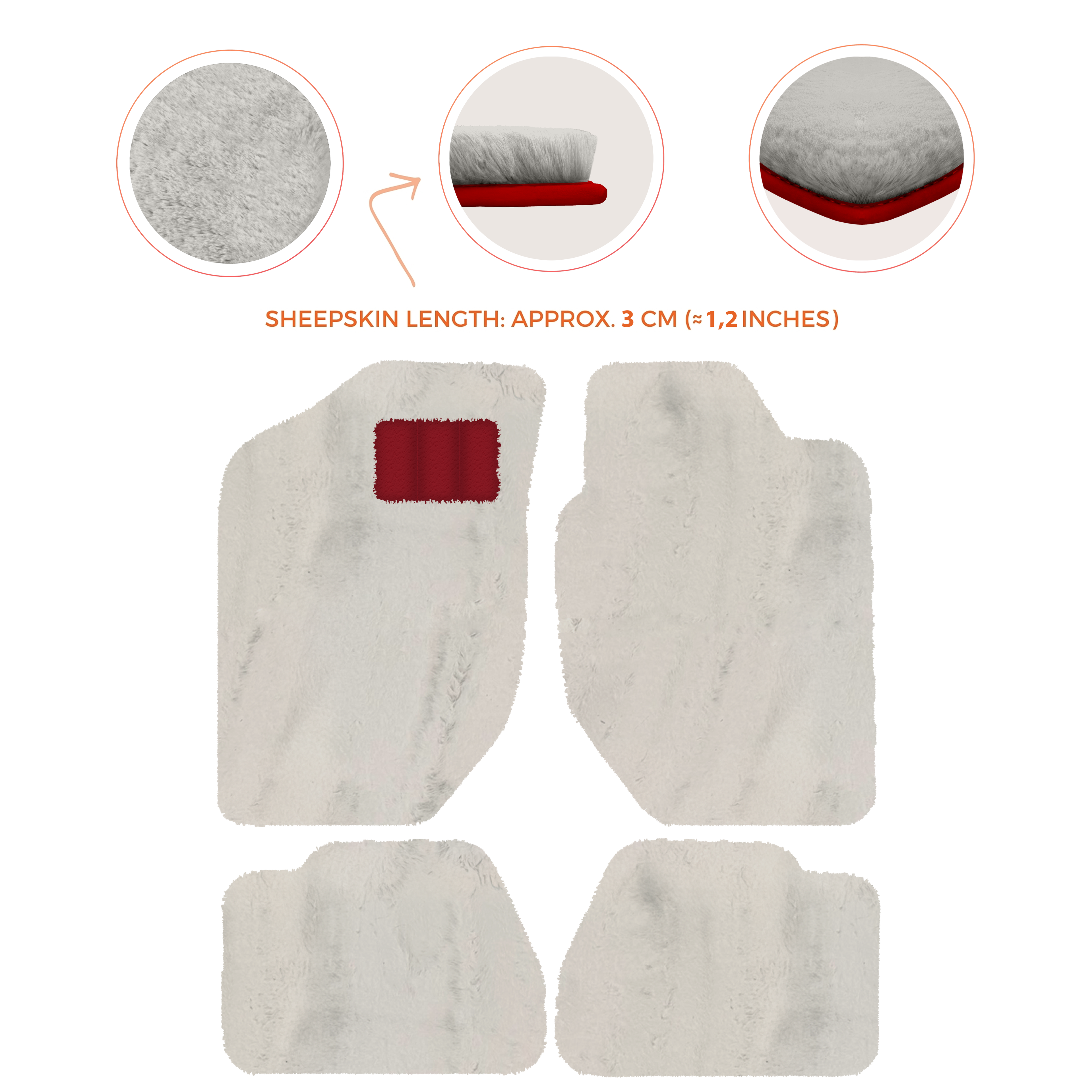 Land Rover Freelander (1997-2003) - Sheepskin Length, Various Color Options Custom Fit Premium Velour Floor Mats