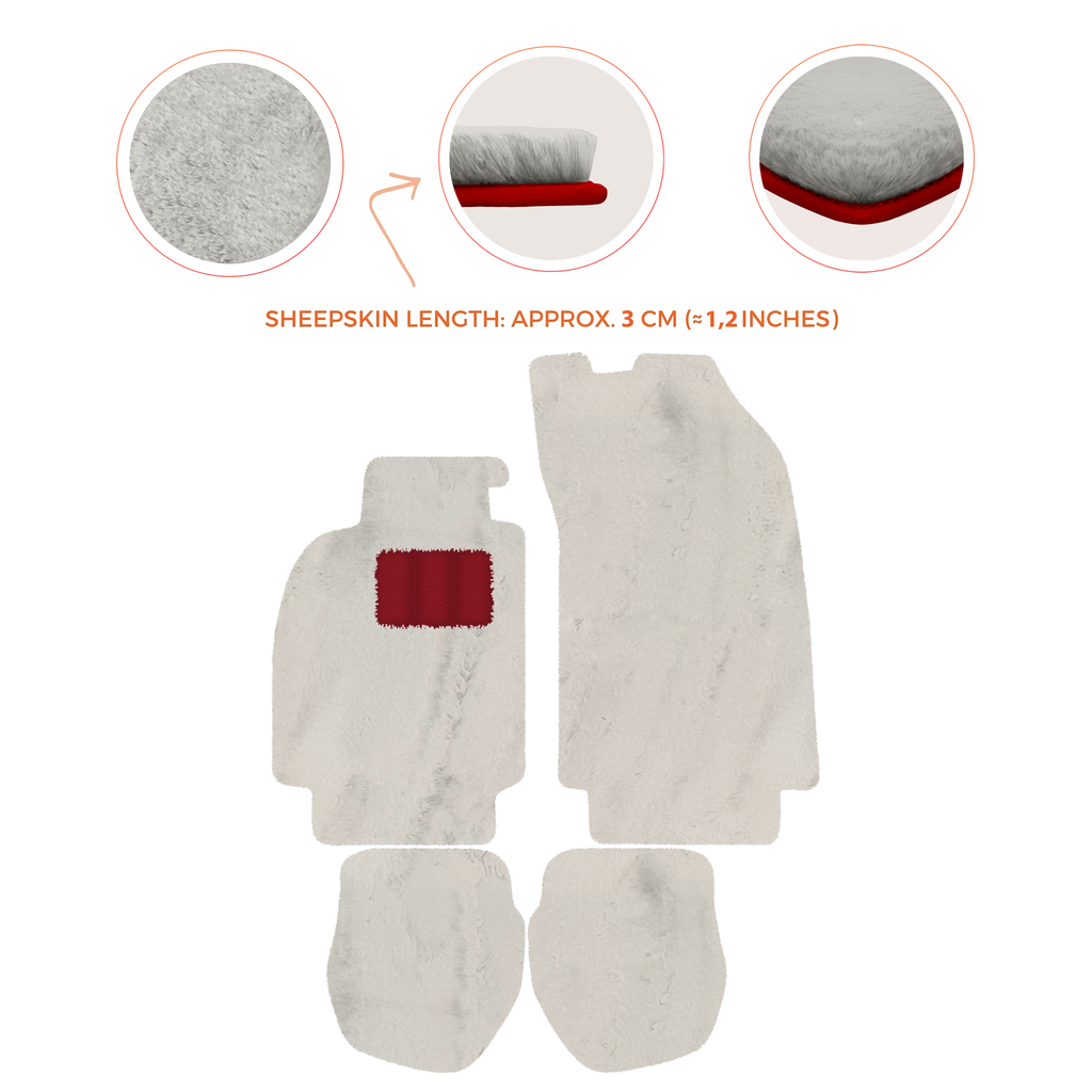 Porsche 911 - 964 (1989-1994) - Sheepskin Length, Various Color Options Custom Fit Premium Velour Floor Mats