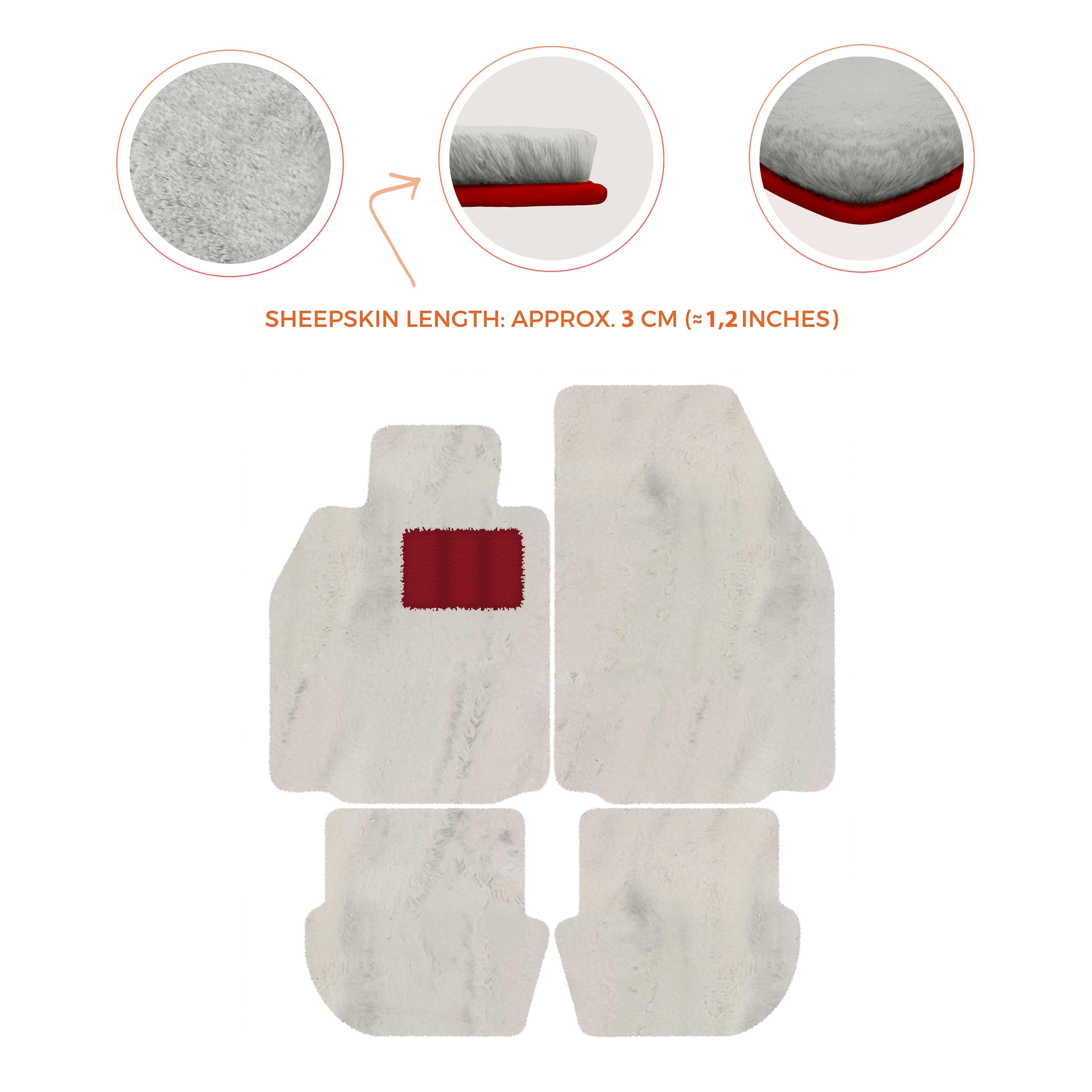 Porsche 911 - 997 (2004-2012) - Sheepskin Length, Various Color Options Custom Fit Premium Velour Floor Mats