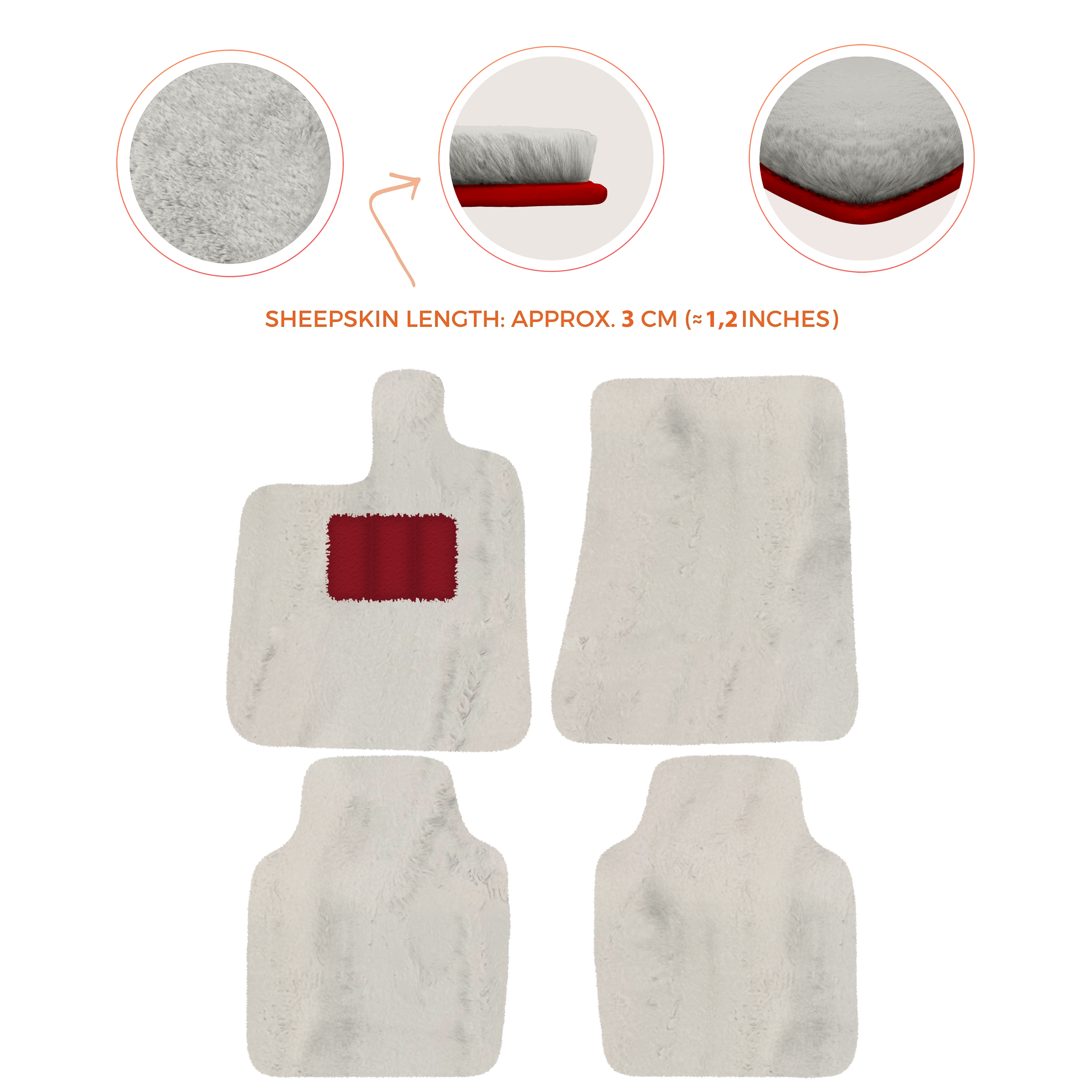 Ferrari Purosangue (2023-2024) - Sheepskin Length, Various Color Options Custom Fit Premium Velour Floor Mats