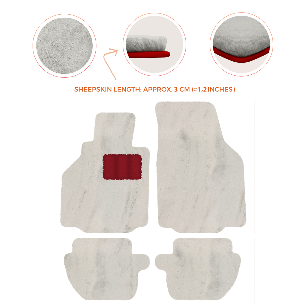 Porsche 911 - 996 (1998-2004) - Sheepskin Length, Various Color Options Custom Fit Premium Velour Floor Mats