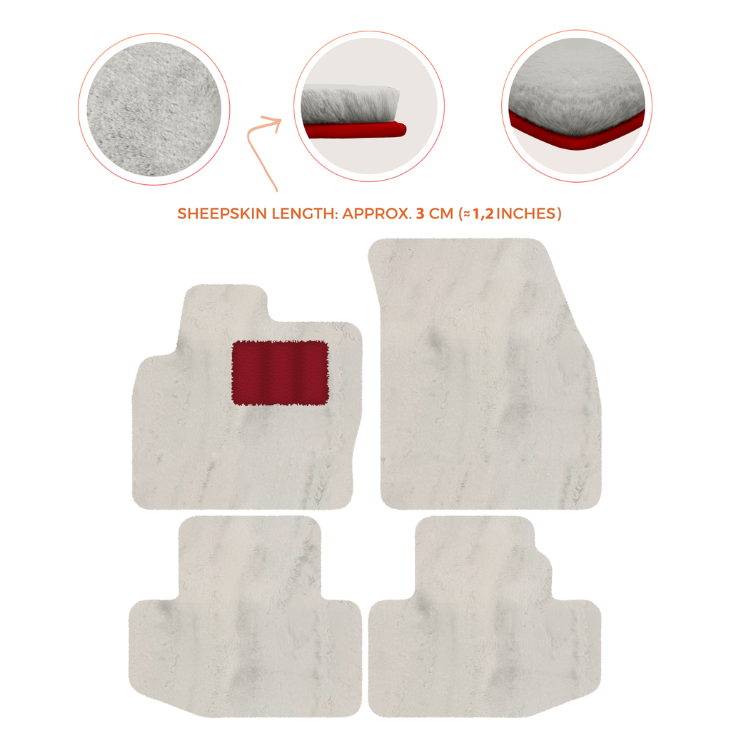 Range Rover Evoque (2016-2024) Convertible - Sheepskin Length, Various Color Options Custom Fit Premium Velour Floor Mats
