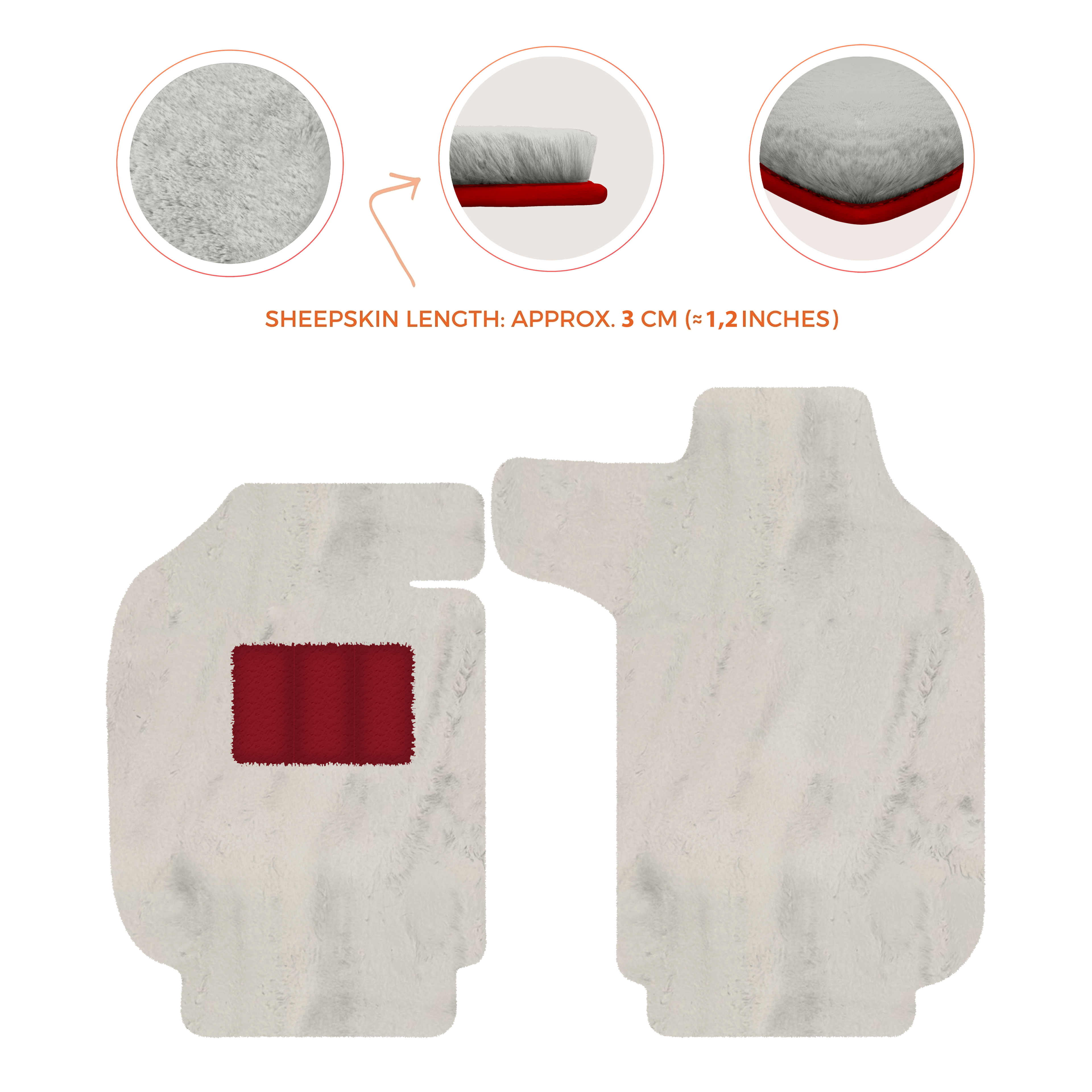 Porsche 911 SC (1978-1984) - Sheepskin Length, Various Color Options Custom Fit Premium Velour Floor Mats