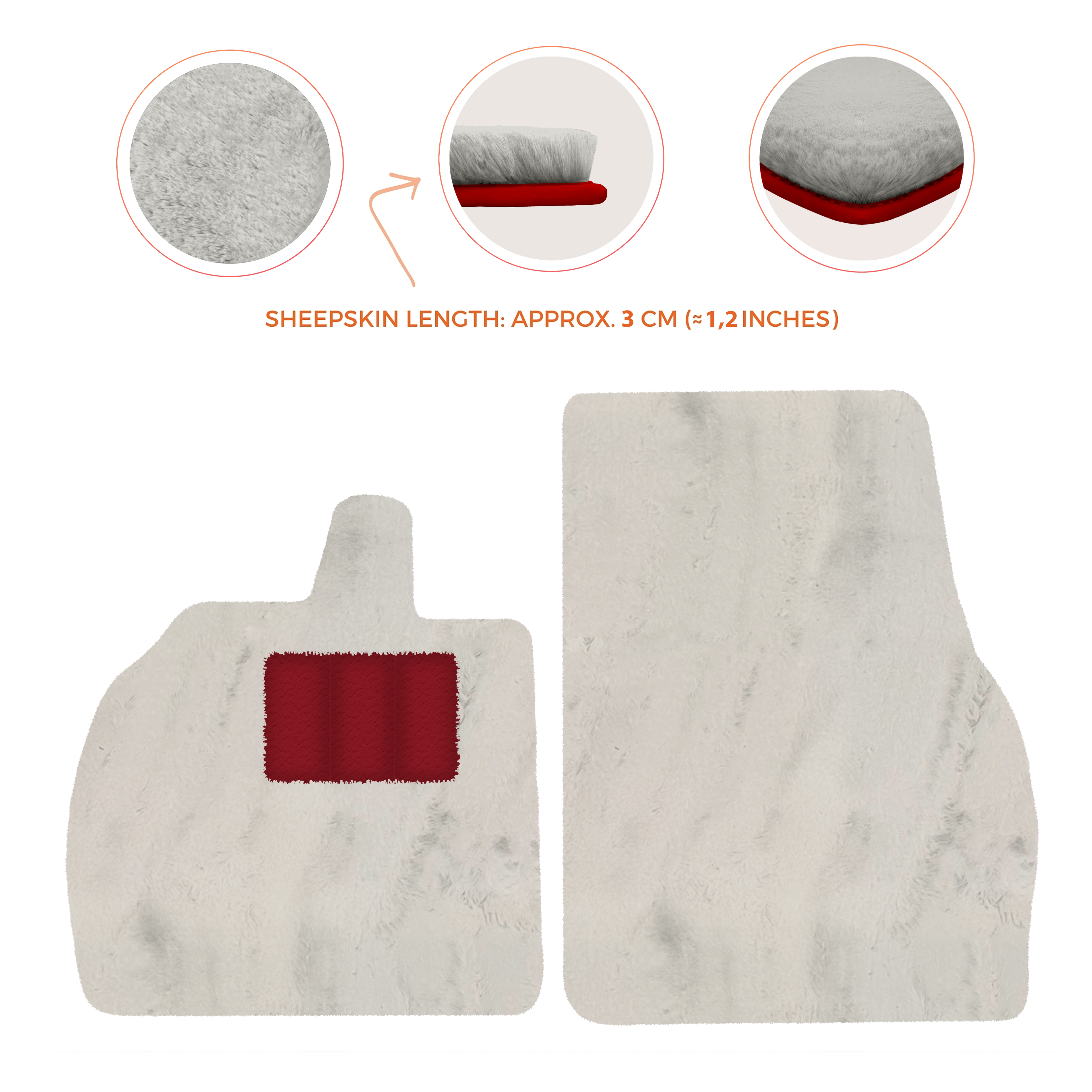 Lamborghini Temerario (2025-2026) - Sheepskin Length, Various Color Options Custom Fit Premium Velour Floor Mats