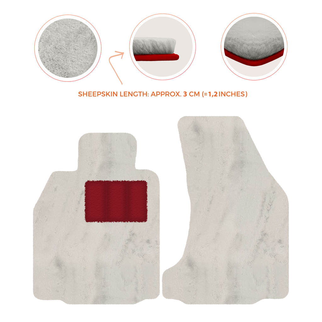 Porsche 987 Boxster (2005-2012) - Sheepskin Length, Various Color Options Custom Fit Premium Velour Floor Mats