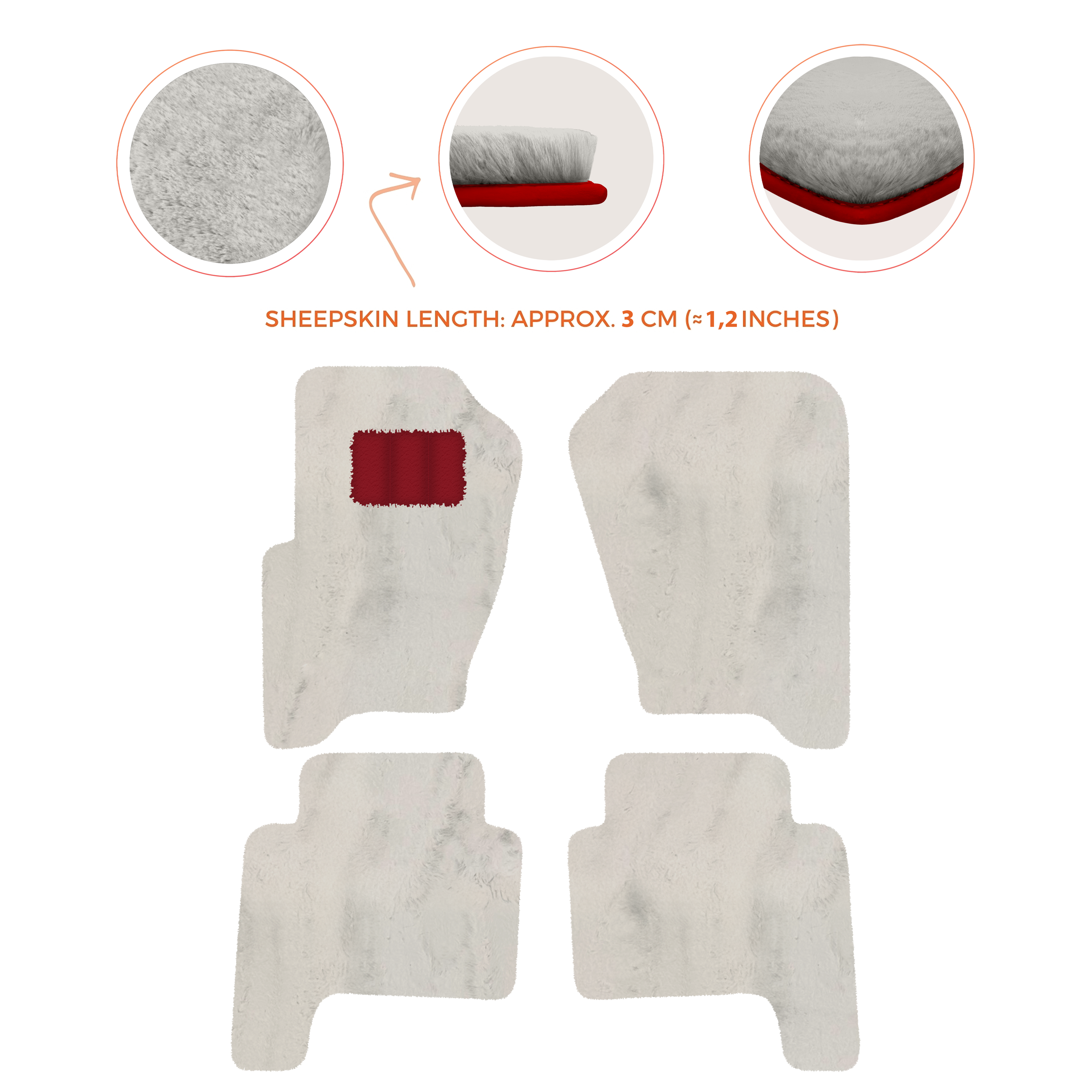 Range Rover Sport (2005-2010) - Sheepskin Length, Various Color Options Custom Fit Premium Velour Floor Mats