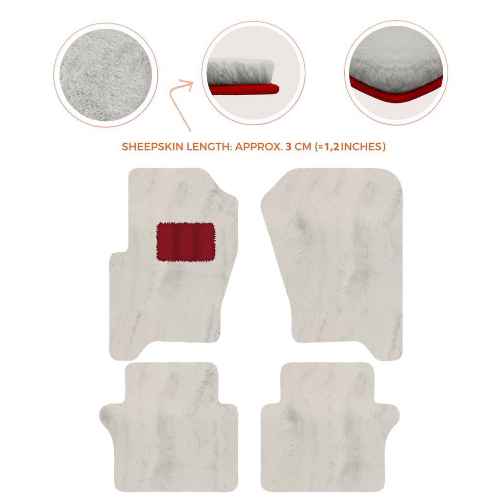 Range Rover Sport (2010-2013) - Sheepskin Length, Various Color Options Custom Fit Premium Velour Floor Mats