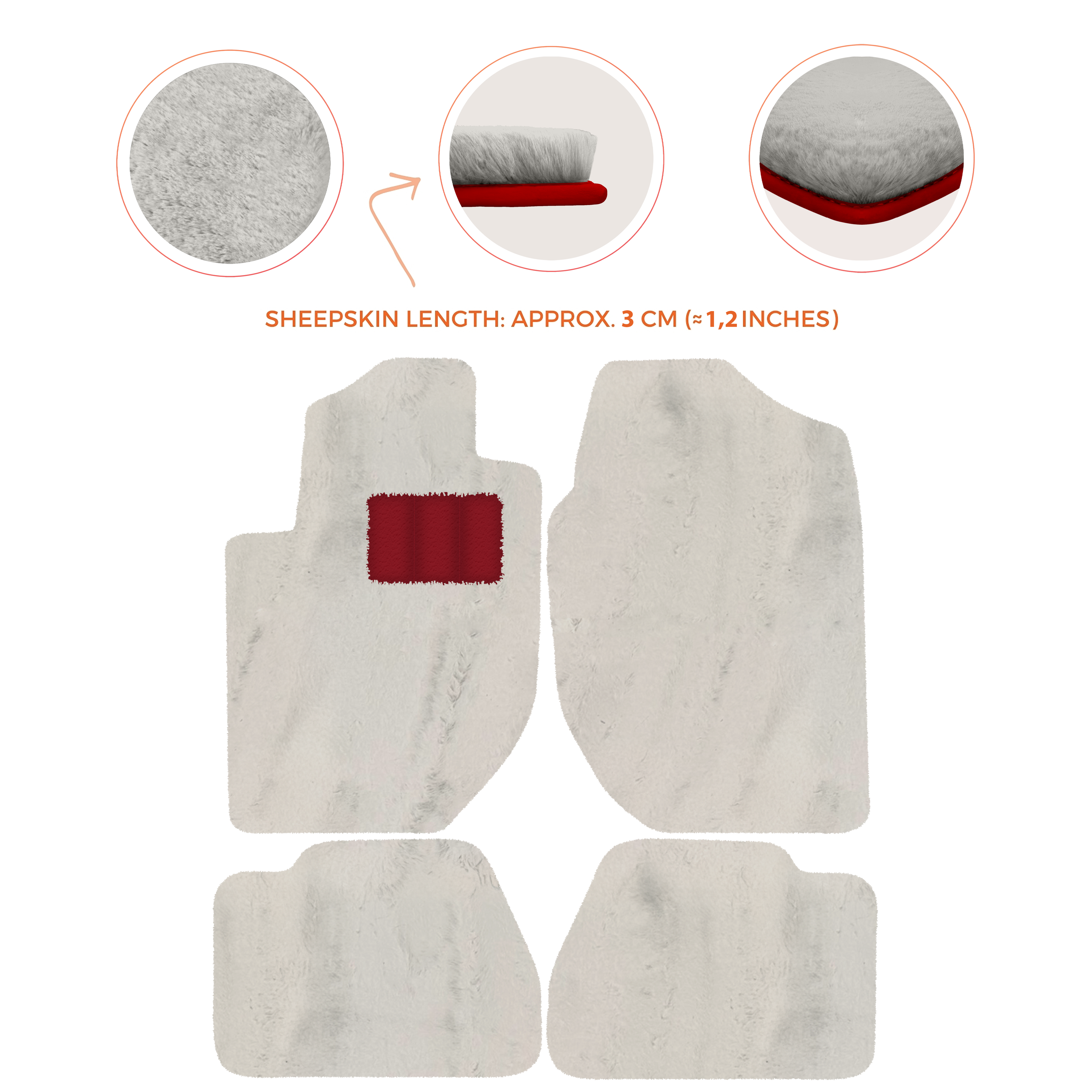 Land Rover Freelander (2003-2007) - Sheepskin Length, Various Color Options Custom Fit Premium Velour Floor Mats