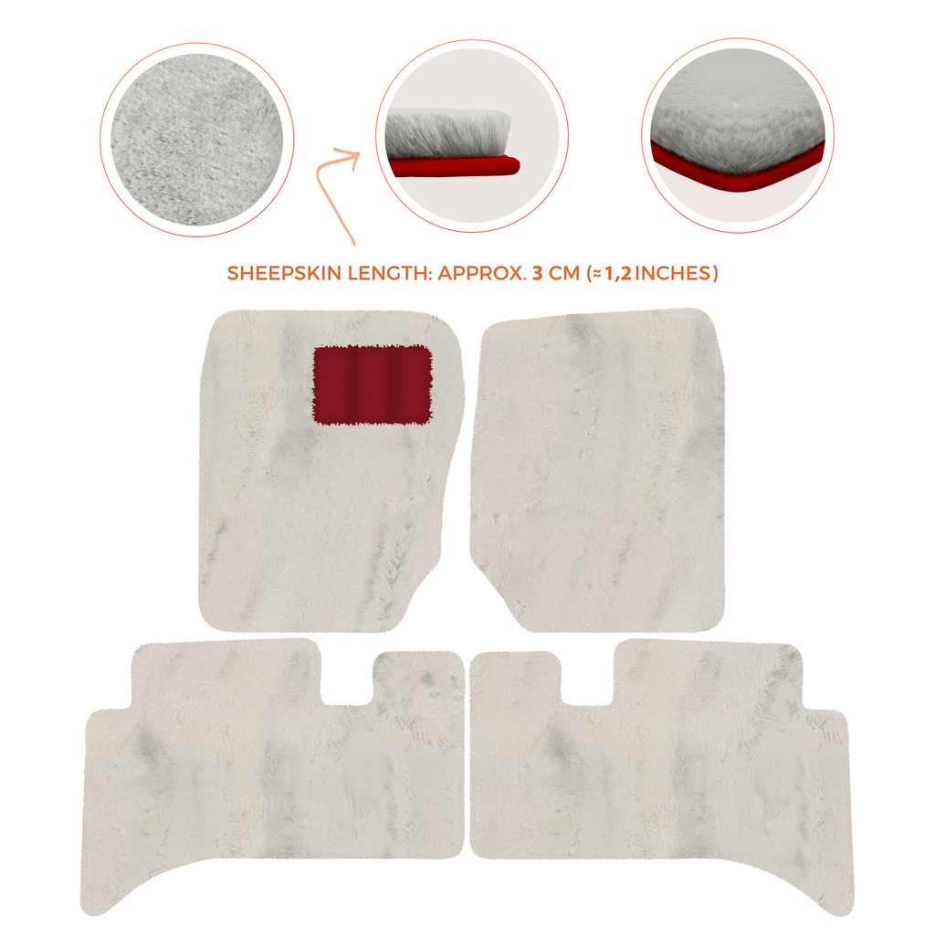 Range Rover (1994-2002) - Sheepskin Length, Various Color Options Custom Fit Premium Velour Floor Mats