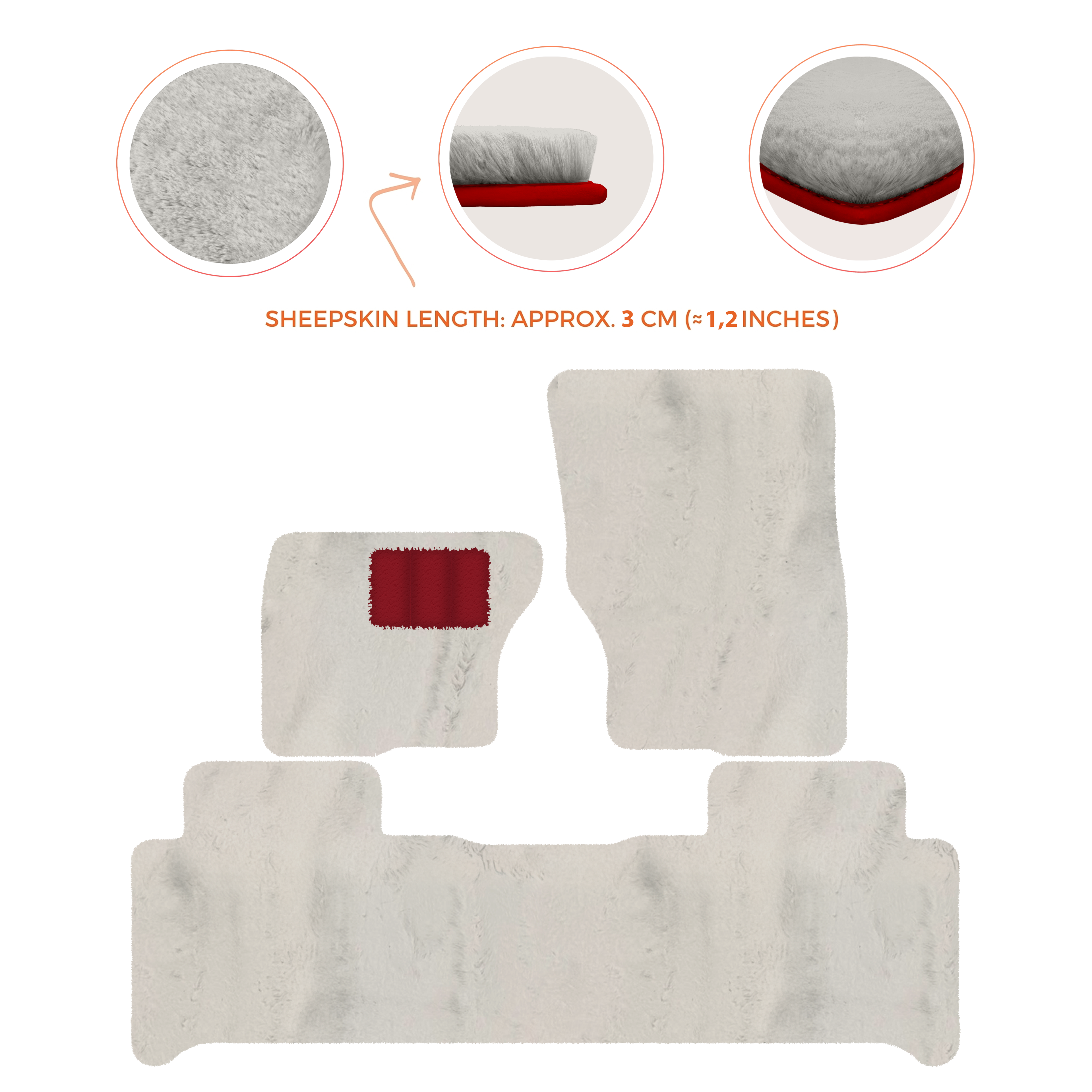 Land Rover Discovery 5-7 Seater (2017-2026) - Sheepskin Length, Various Color Options Custom Fit Premium Velour Floor Mats