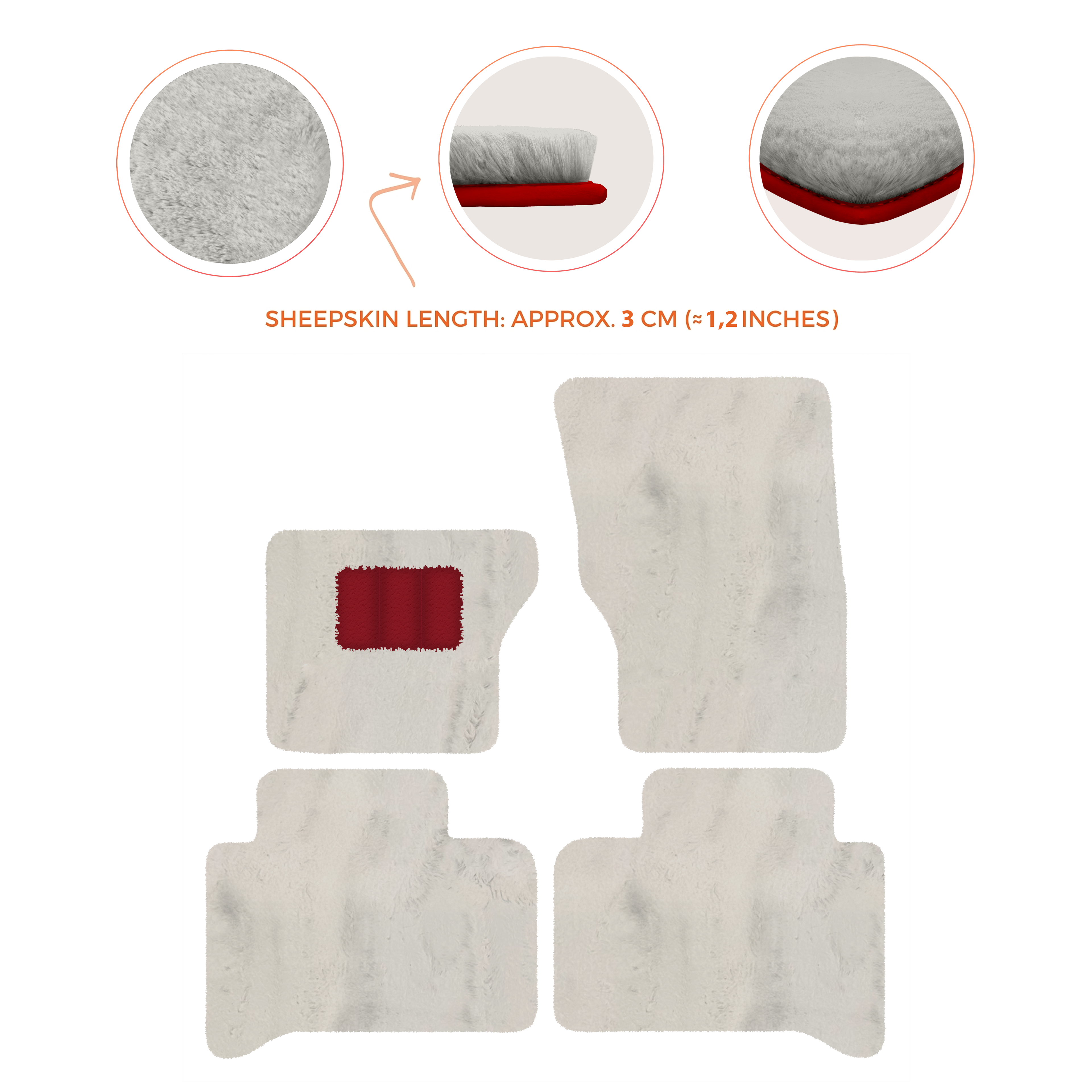 Range Rover Sport (2013-2022) - Sheepskin Length, Various Color Options Custom Fit Premium Velour Floor Mats