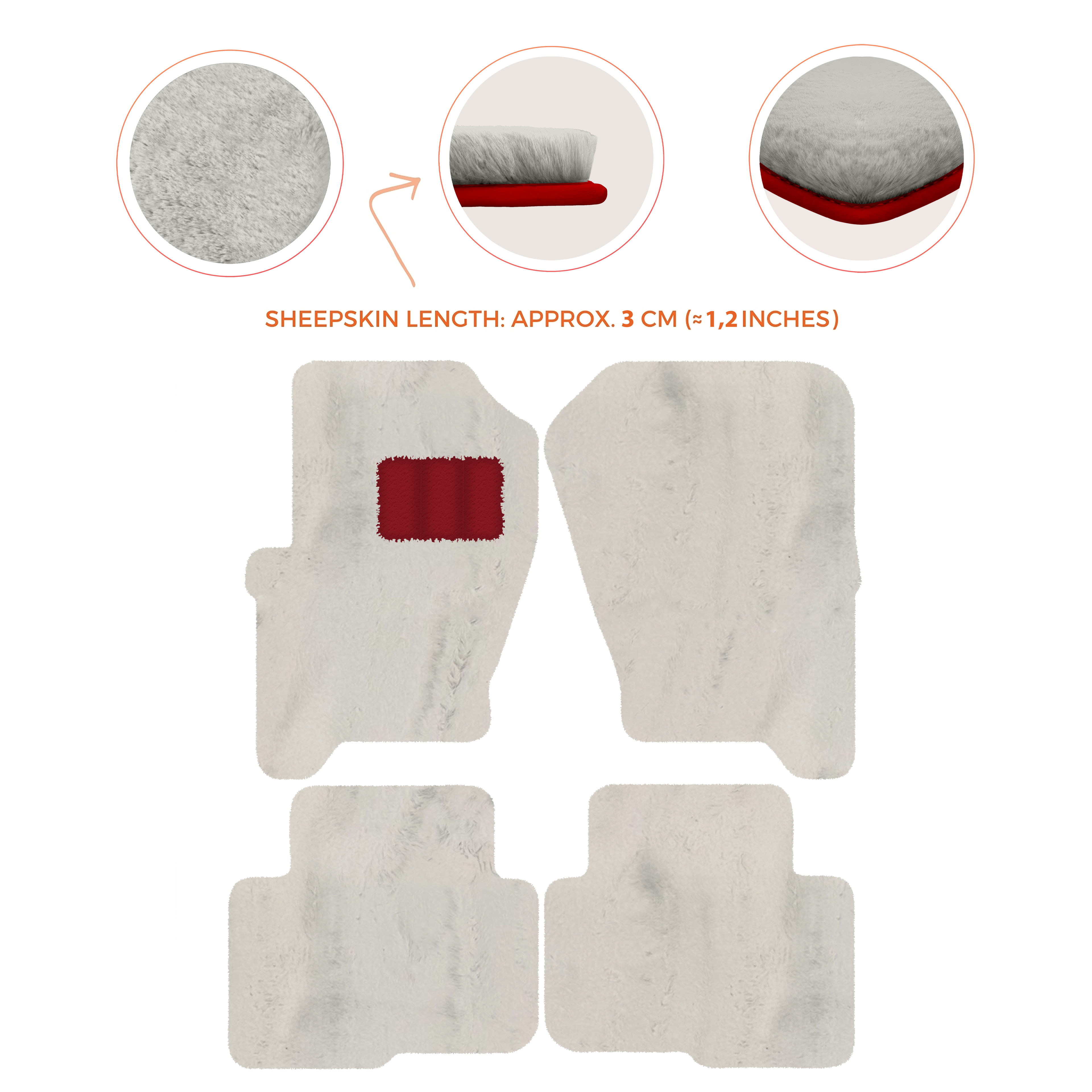Land Rover Discovery (2004-2009) - Sheepskin Length, Various Color Options Custom Fit Premium Velour Floor Mats