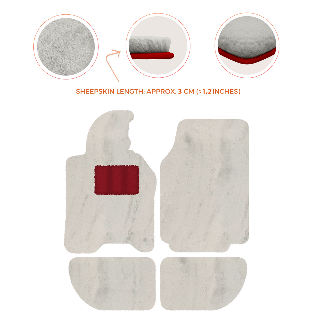 Porsche 944 (1981-1991) - Sheepskin Length, Various Color Options Custom Fit Premium Velour Floor Mats