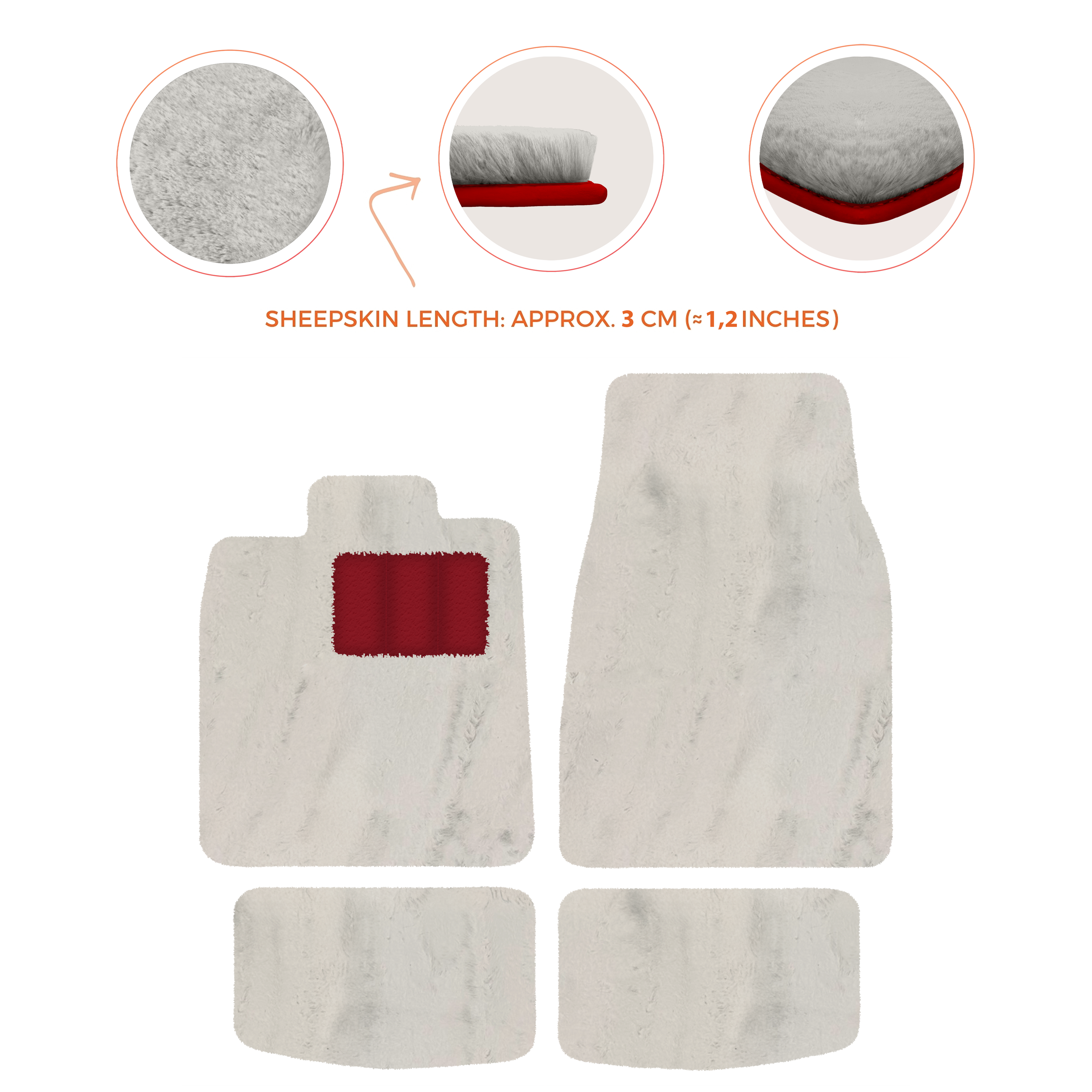 Porsche Taycan (2019-2023) - Sheepskin Length, Various Color Options Custom Fit Premium Velour Floor Mats