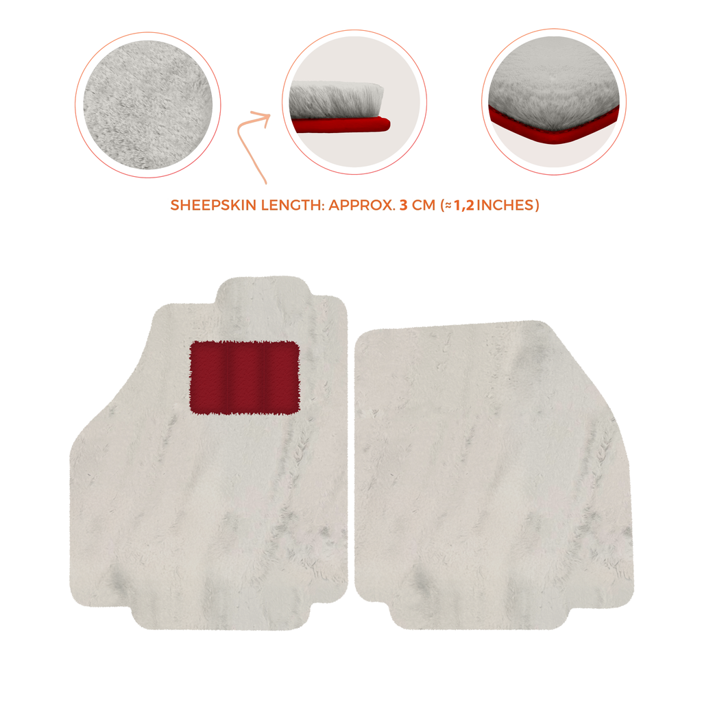 Ferrari 488 Pista Spider (2019-2021) - Sheepskin Length, Various Color Options Custom Fit Premium Velour Floor Mats