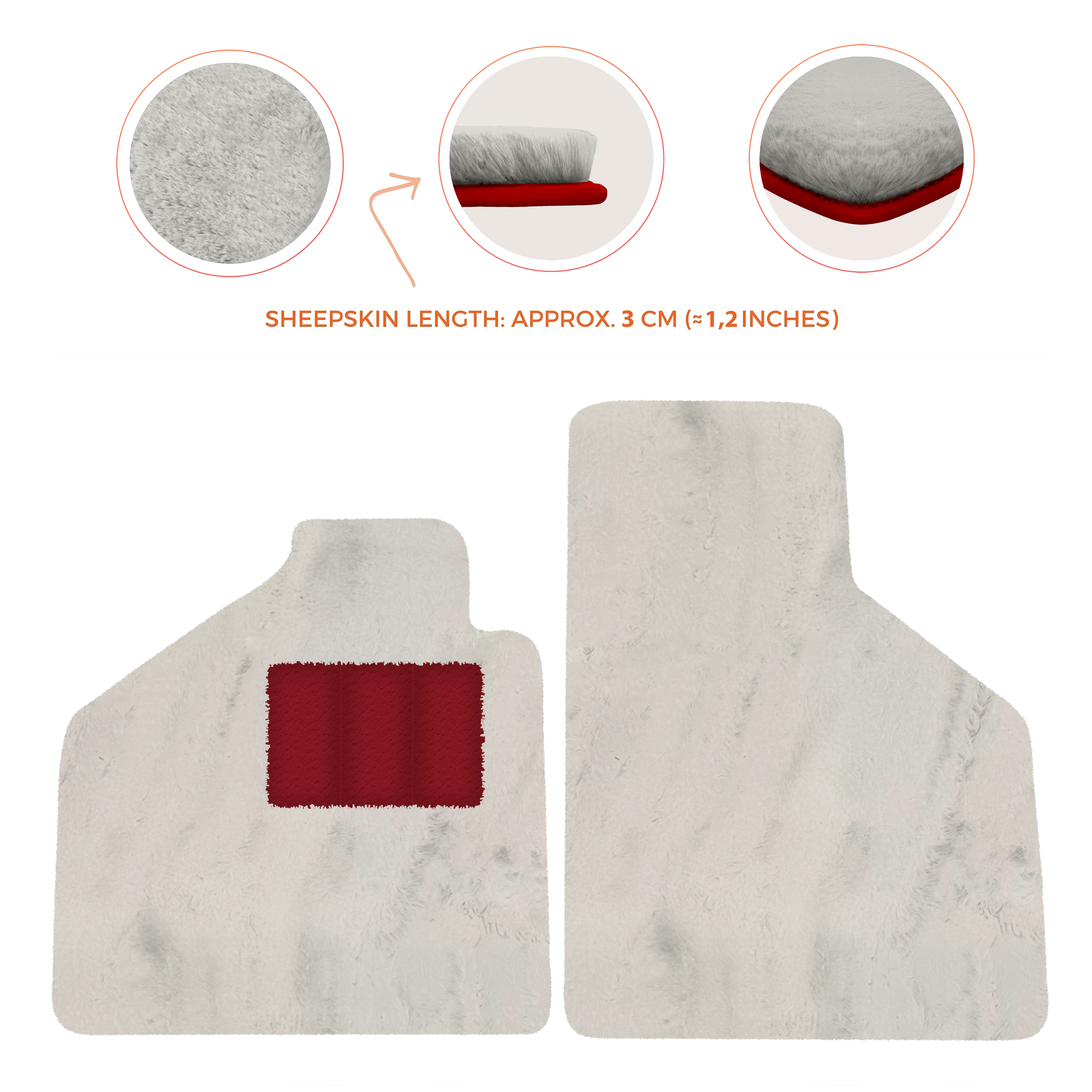 Lamborghini Diablo (1990-2001) - Sheepskin Length, Various Color Options Custom Fit Premium Velour Floor Mats