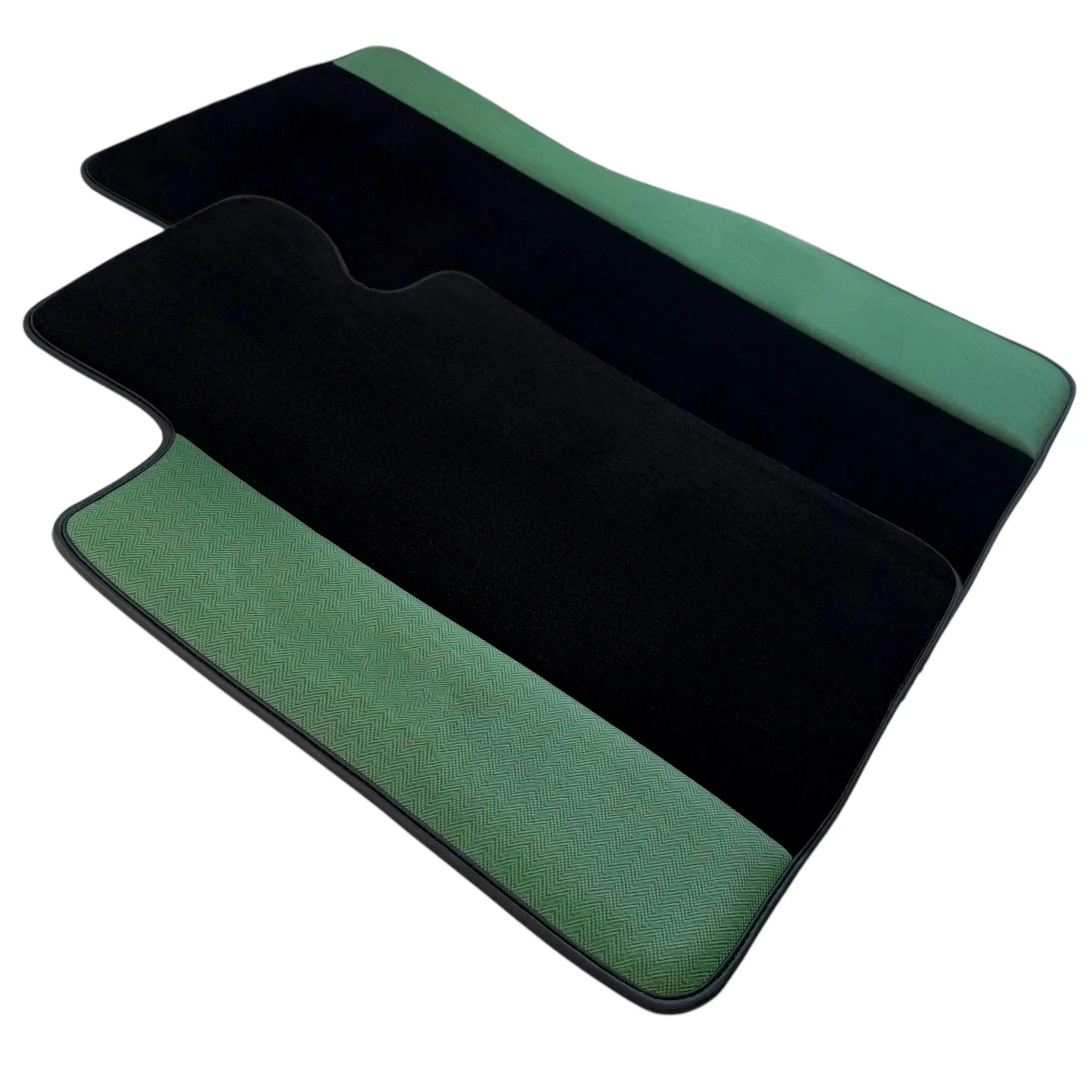 BMW 2 Series U06 (2022-2026) | Green Leather Borders Custom Fit Premium Velour Floor Mats
