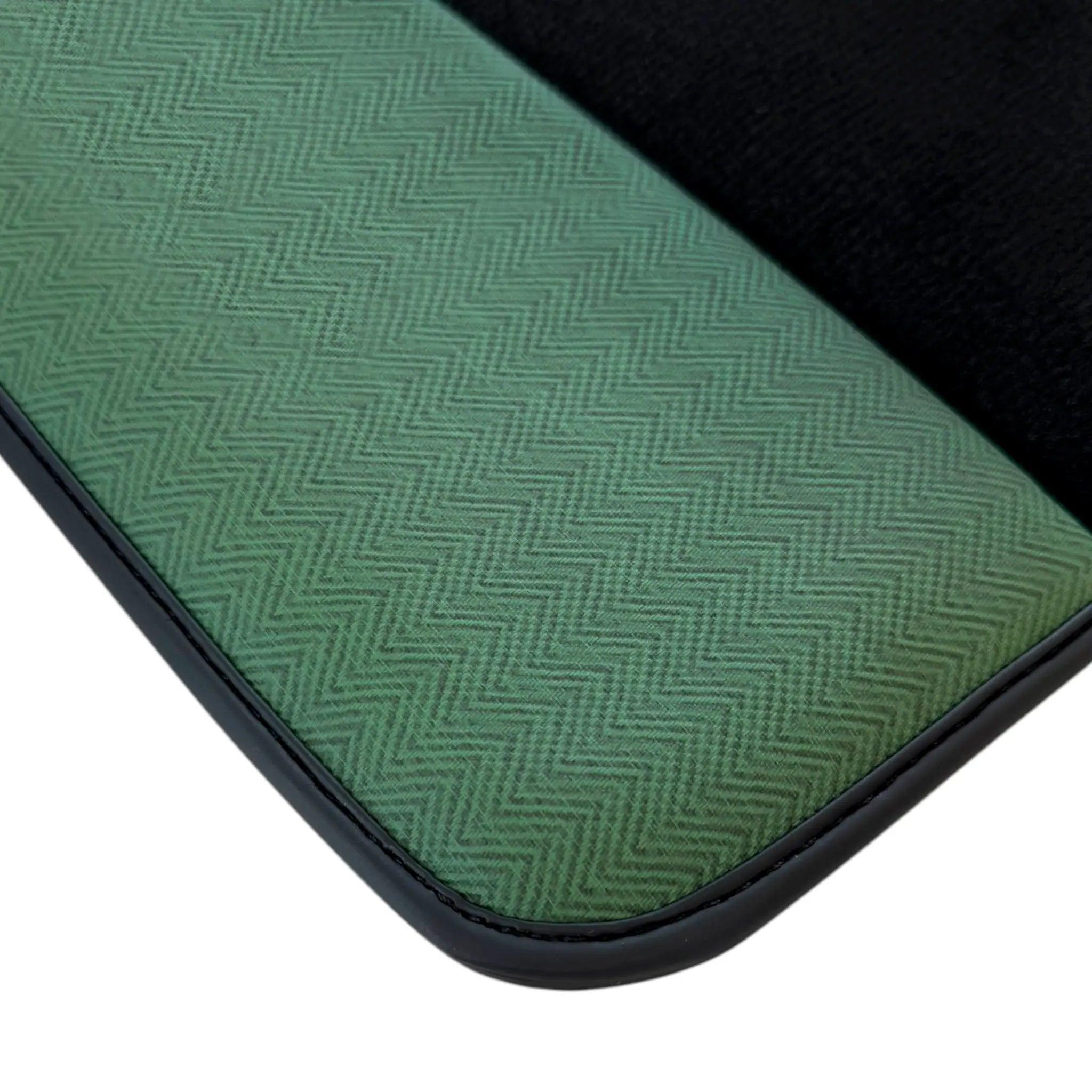 BMW M3 G81 Touring (2022-2026) | Green Leather Borders Custom Fit Premium Velour Floor Mats