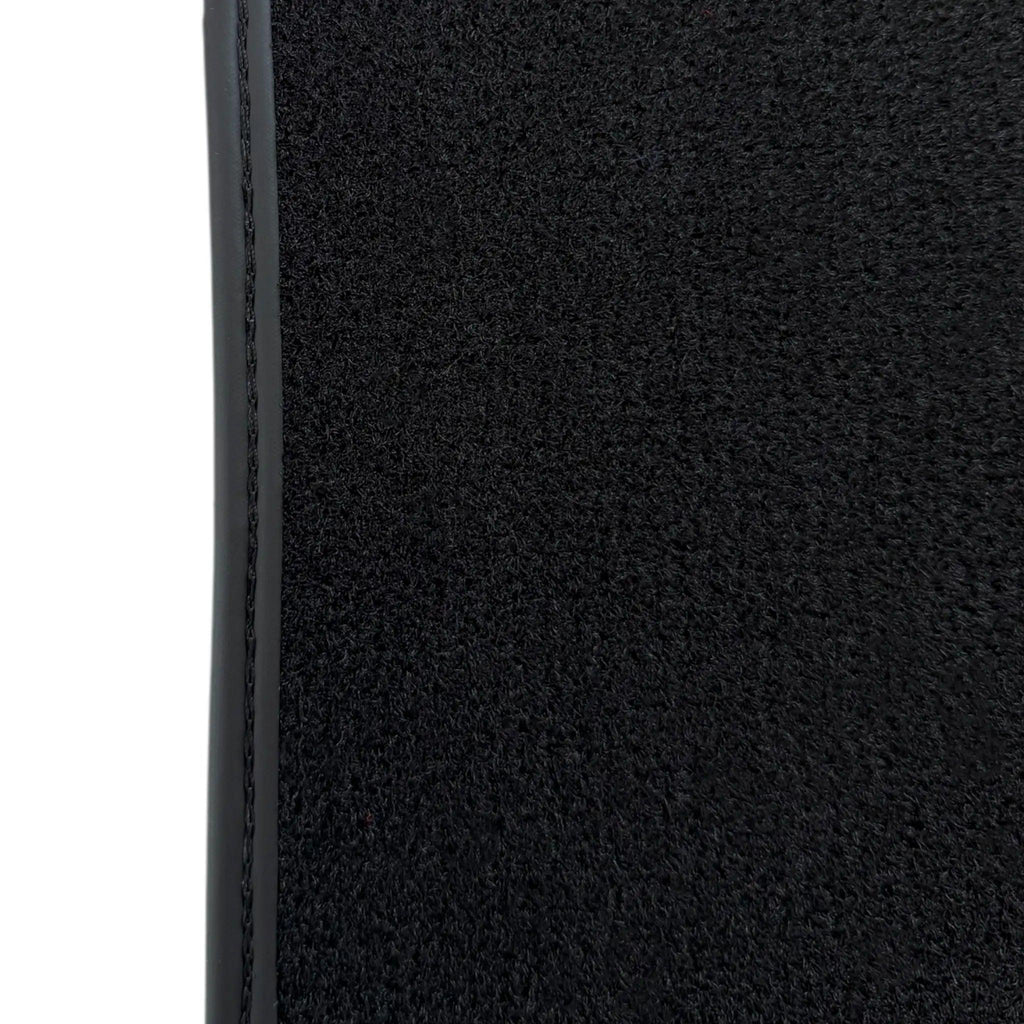 BMW M5 G90 (2023-2026) Sedan | Green Leather Borders Custom Fit Premium Velour Floor Mats