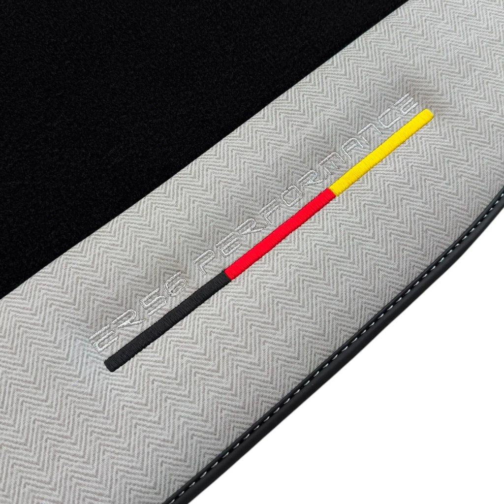 BMW G60 (2023-2026) Sedan with Gray Leather Custom Fit Premium Velour Floor Mats