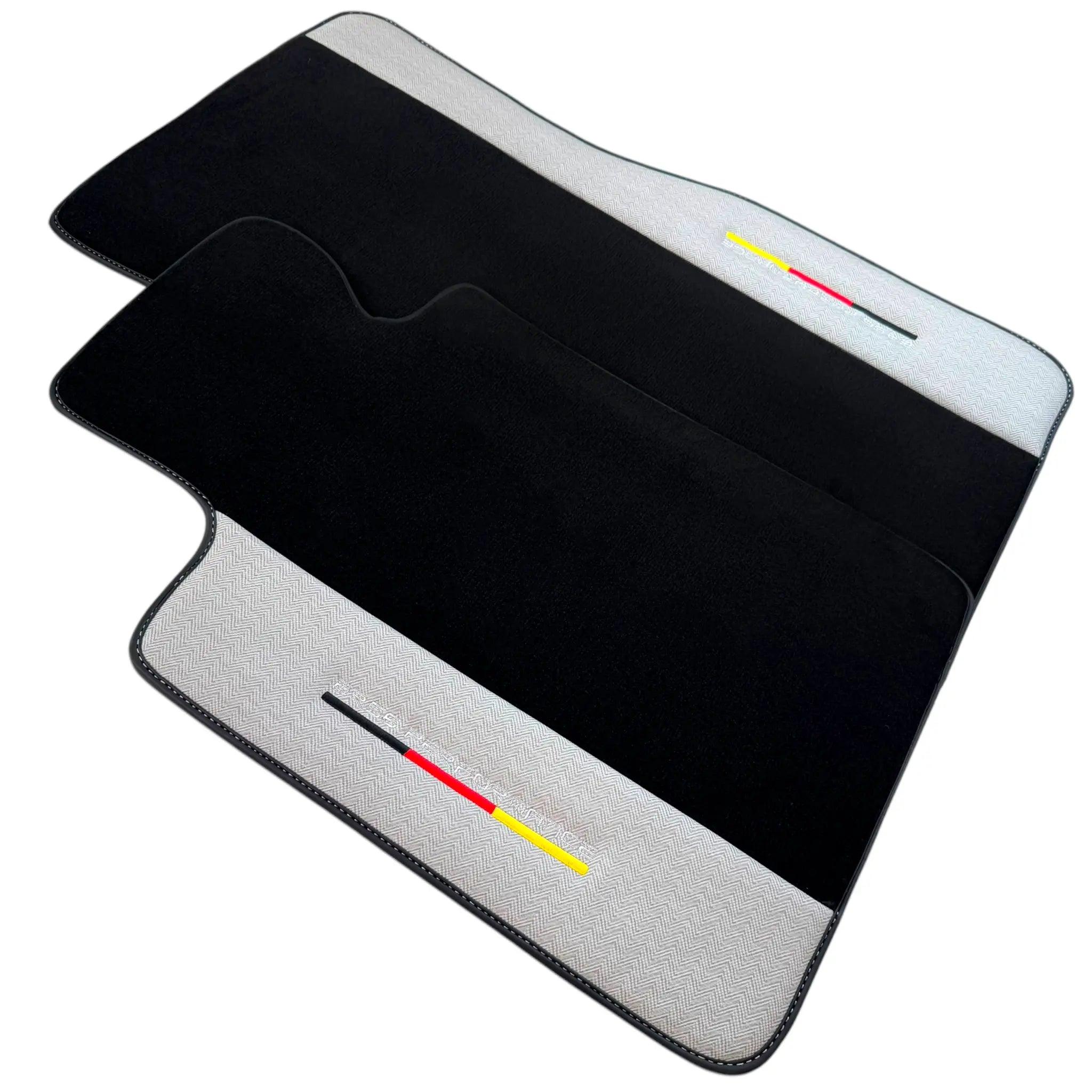 BMW G61 (2023-2026) Touring with Gray Leather Custom Fit Premium Velour Floor Mats