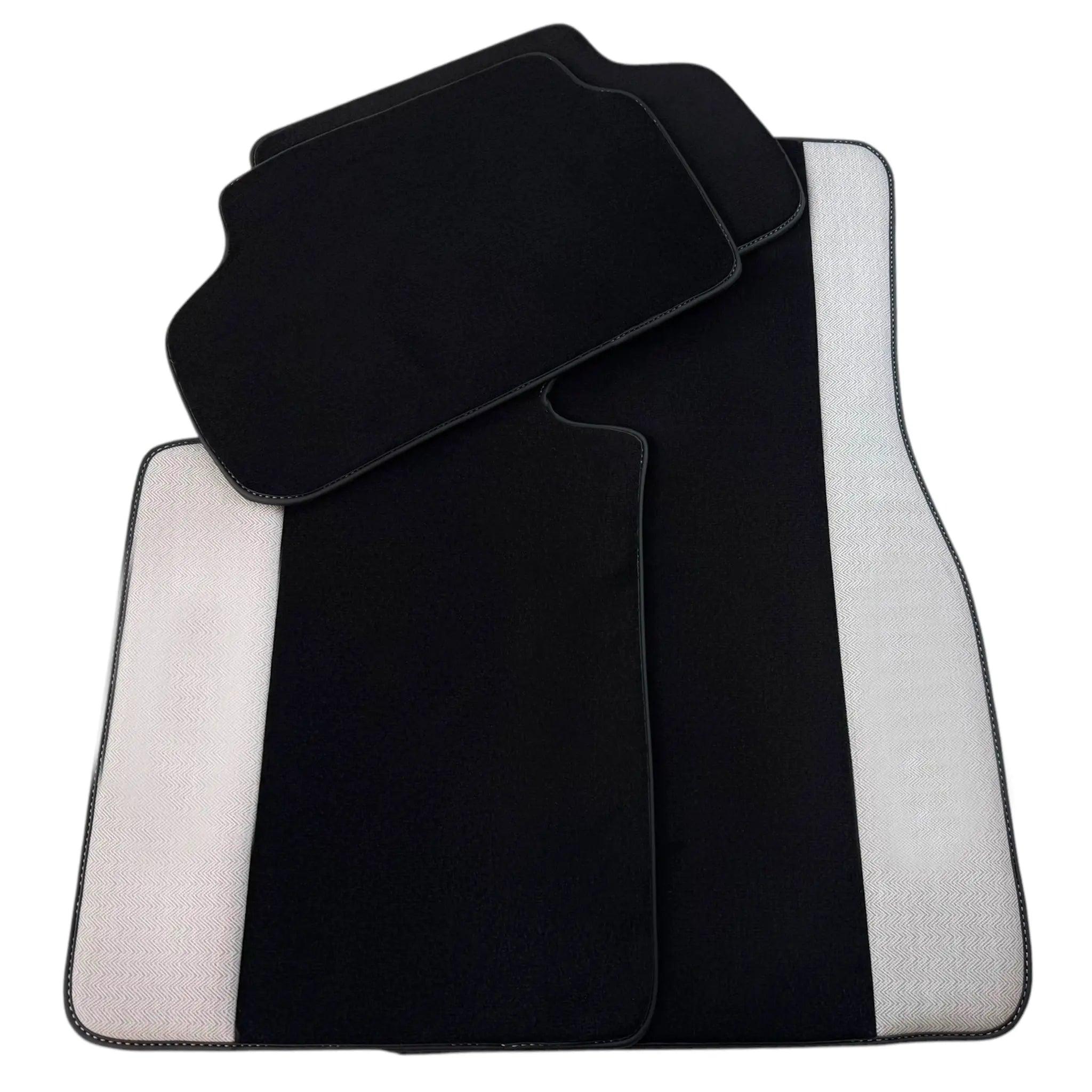 BMW G61 (2023-2026) Touring with Gray Leather Borders Custom Fit Premium Velour Floor Mats