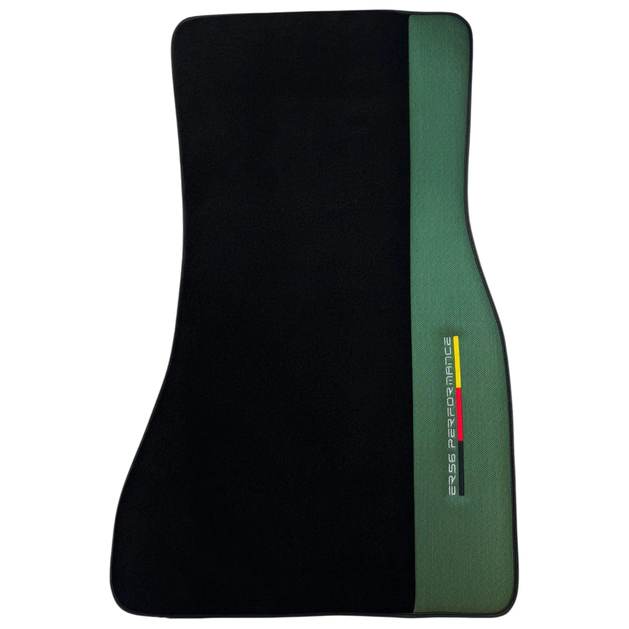 BMW G60 (2023-2026) Sedan with Green Leather ER56 Performance Custom Fit Premium Velour Floor Mats
