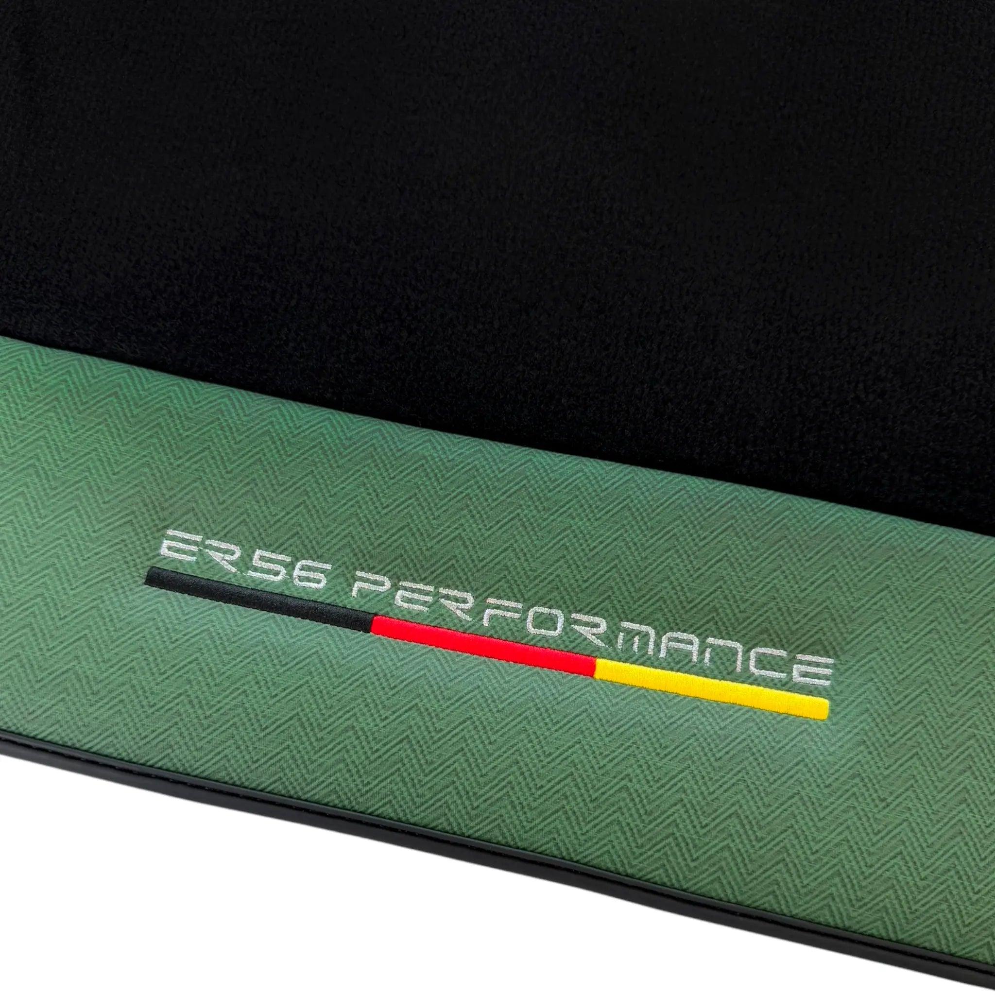 BMW M5 G90 (2023-2026) Sedan with Green Leather ER56 Performance Custom Fit Premium Velour Floor Mats