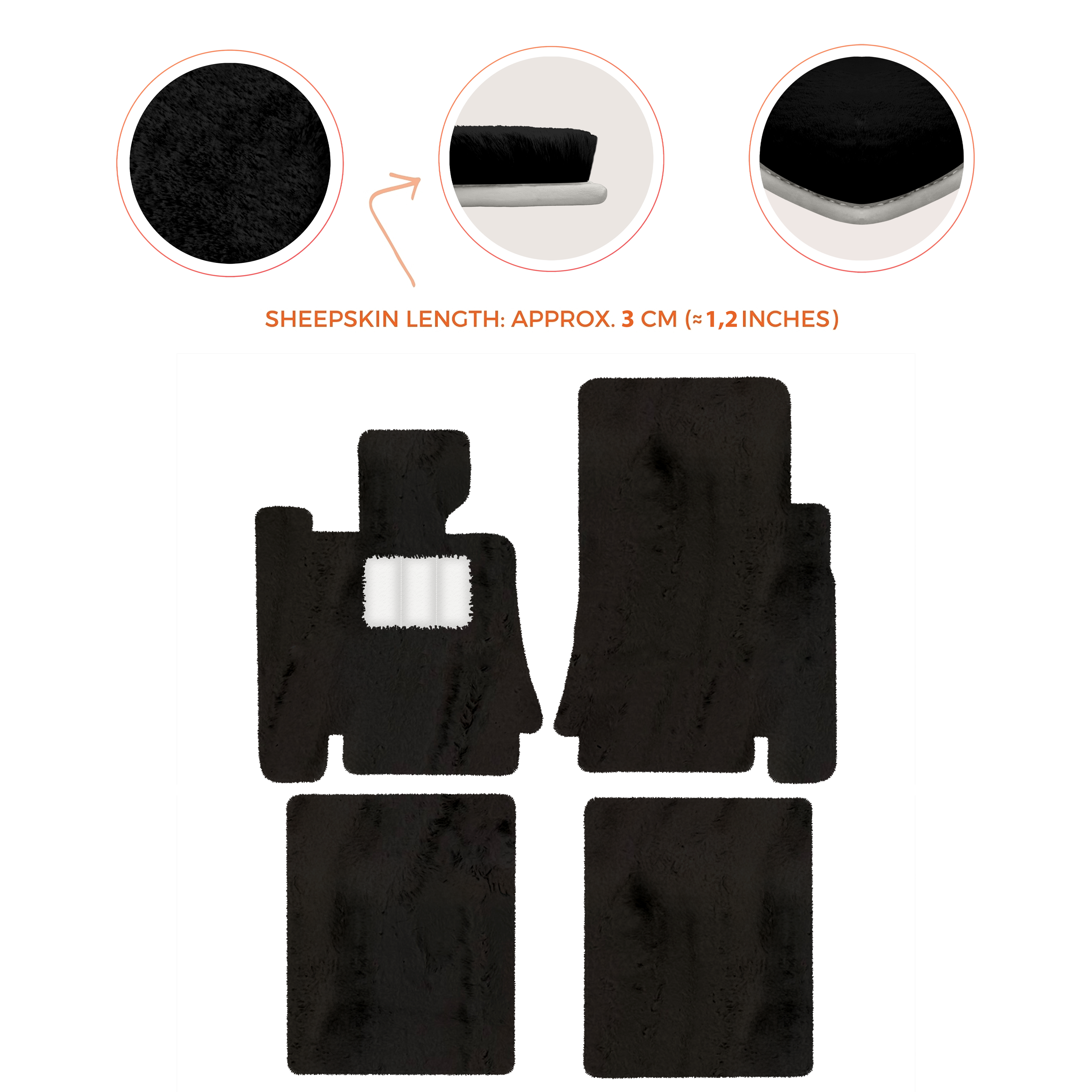 Bentley Arnage Red Label RL (1998-2009) - Sheepskin Length, Various Color Options Custom Fit Premium Velour Floor Mats