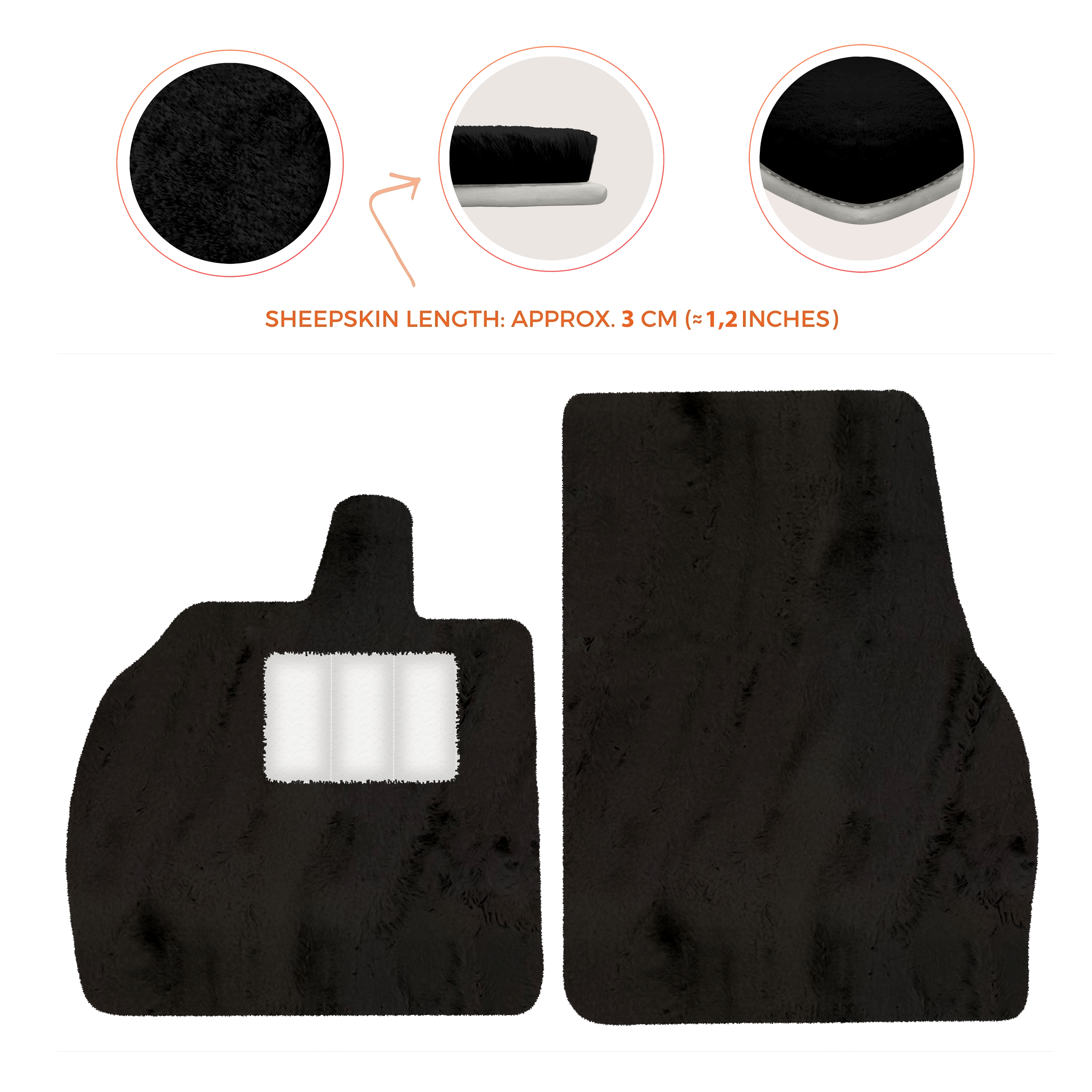 Lamborghini Temerario (2025-2026) - Sheepskin Length, Various Color Options Custom Fit Premium Velour Floor Mats
