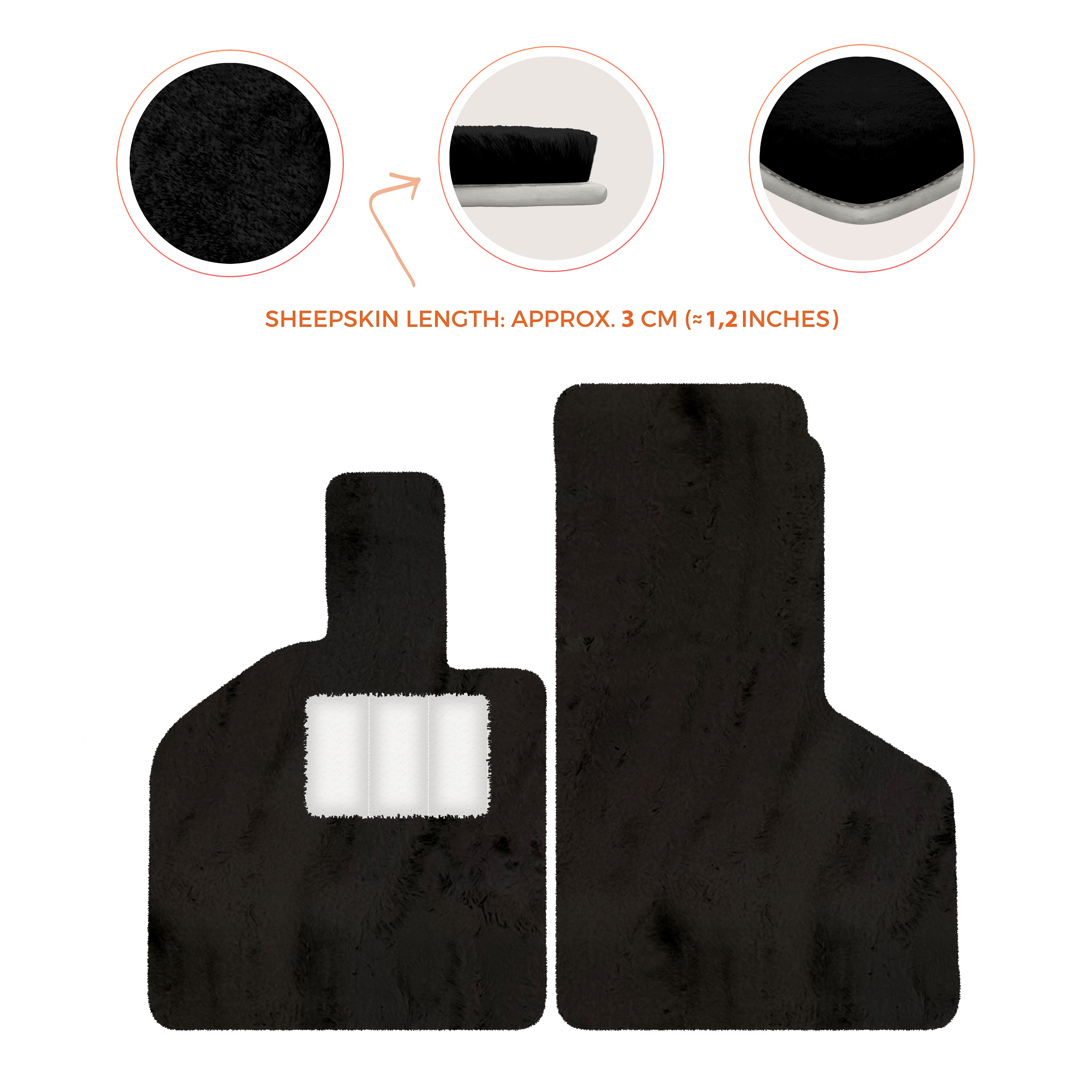 Lamborghini Huracan (2014-2023) - Sheepskin Length, Various Color Options Custom Fit Premium Velour Floor Mats