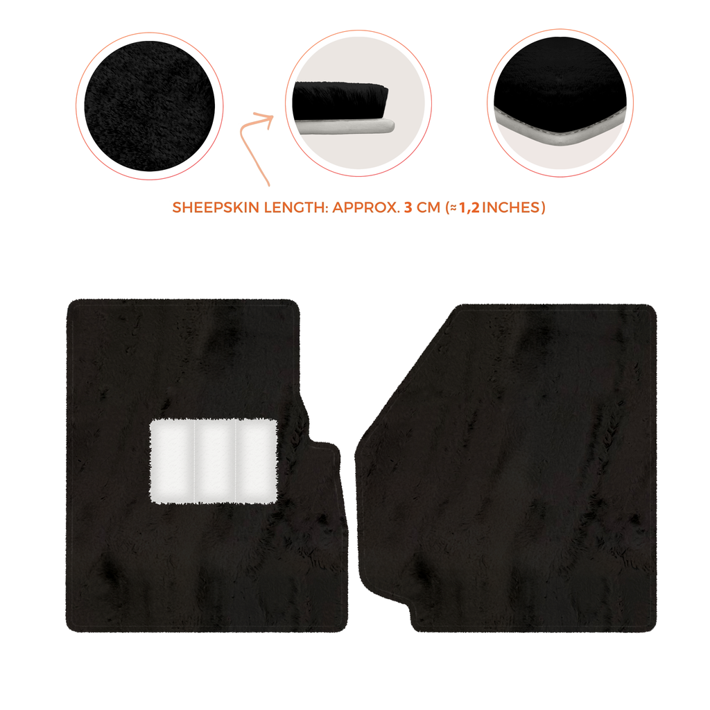 Land Rover Defender 90 (2007-2020) - Sheepskin Length, Various Color Options Custom Fit Premium Velour Floor Mats