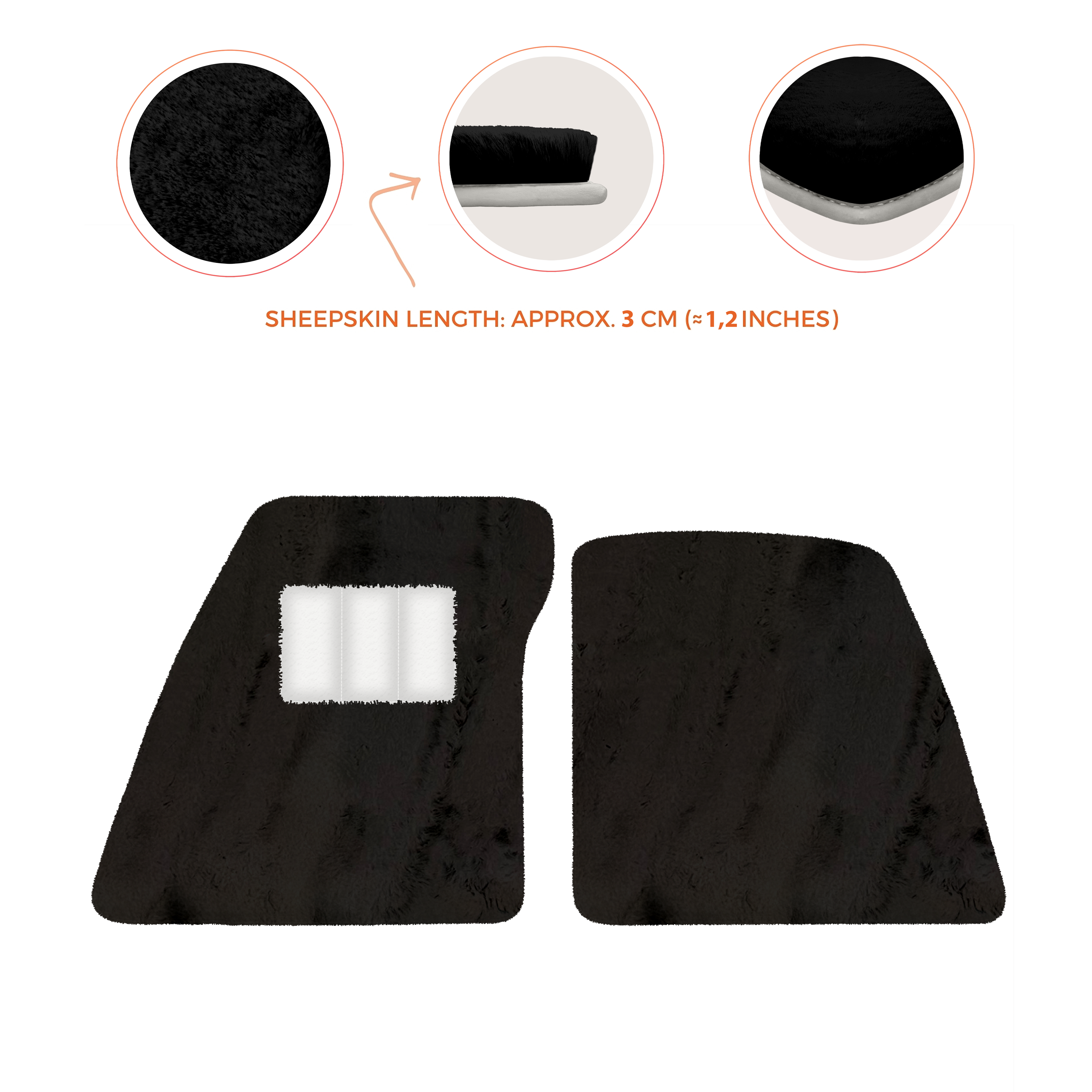 Ferrari 296 GTB (2022-2025) - Sheepskin Length, Various Color Options Custom Fit Premium Velour Floor Mats
