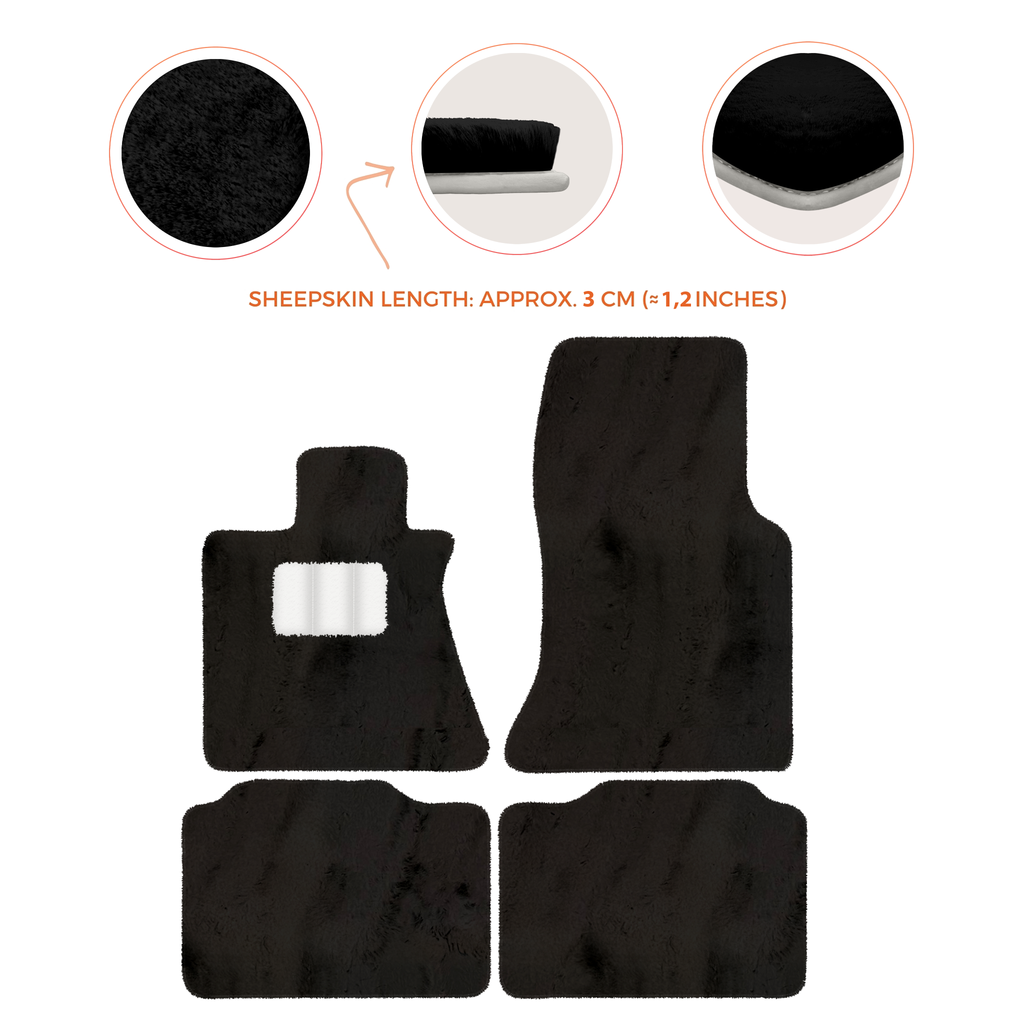 Rolls-Royce Phantom VIII (2017-2024) - Sheepskin Length, Various Color Options Custom Fit Premium Velour Floor Mats