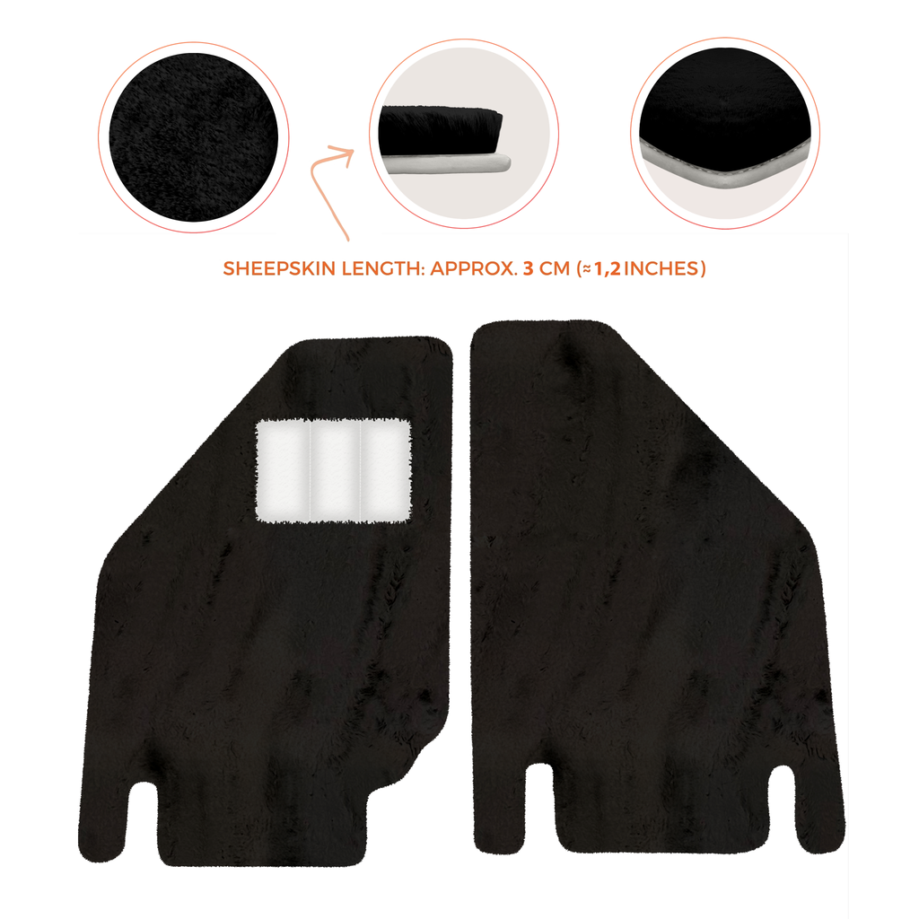 Lamborghini Countach (1974â€“1990) - Sheepskin Length, Various Color Options Custom Fit Premium Velour Floor Mats