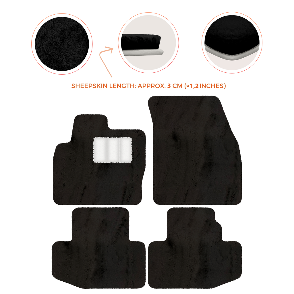 Range Rover Evoque (2016-2024) Convertible - Sheepskin Length, Various Color Options Custom Fit Premium Velour Floor Mats