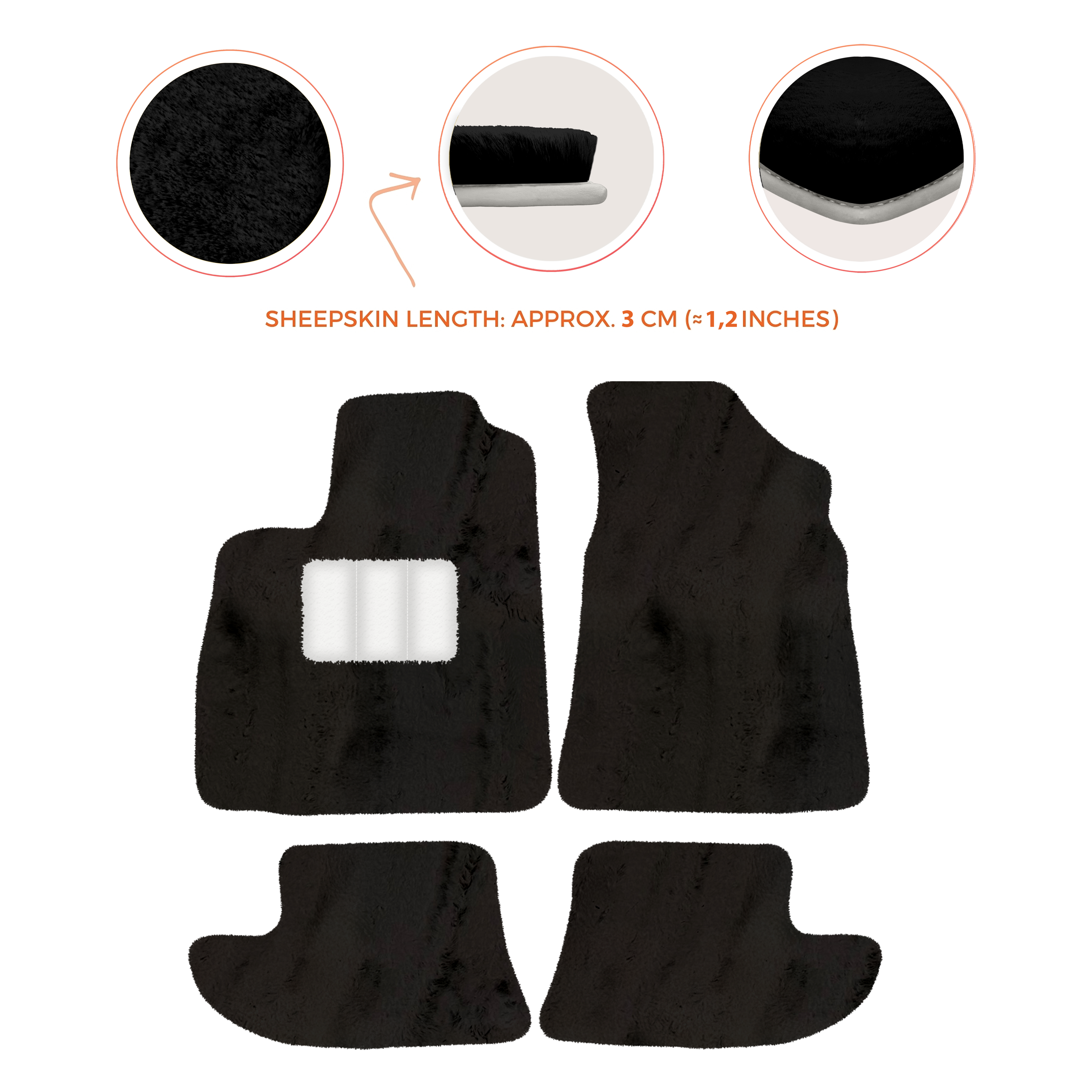 Bentley Continental GT (2011â€“2018) - Sheepskin Length, Various Color Options Custom Fit Premium Velour Floor Mats