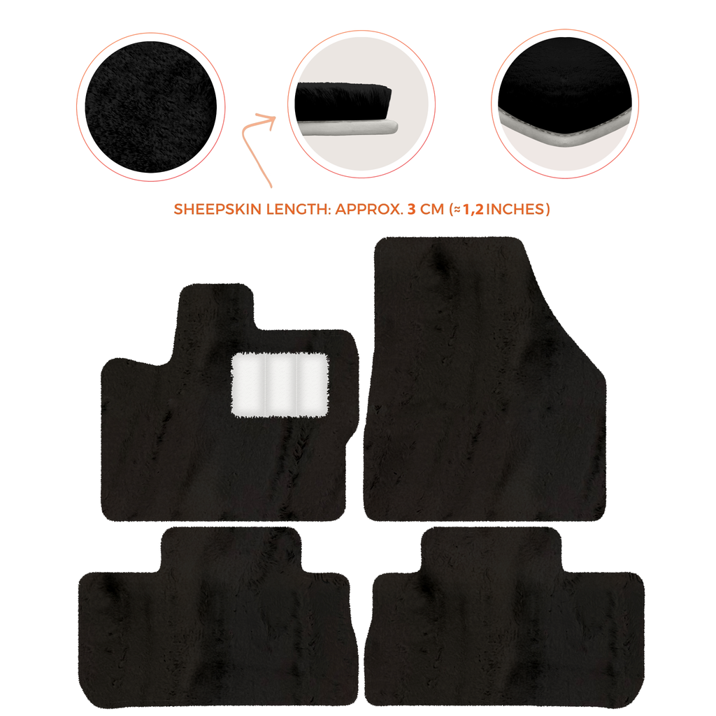 Land Rover Freelander (2007-2012) - Sheepskin Length, Various Color Options Custom Fit Premium Velour Floor Mats