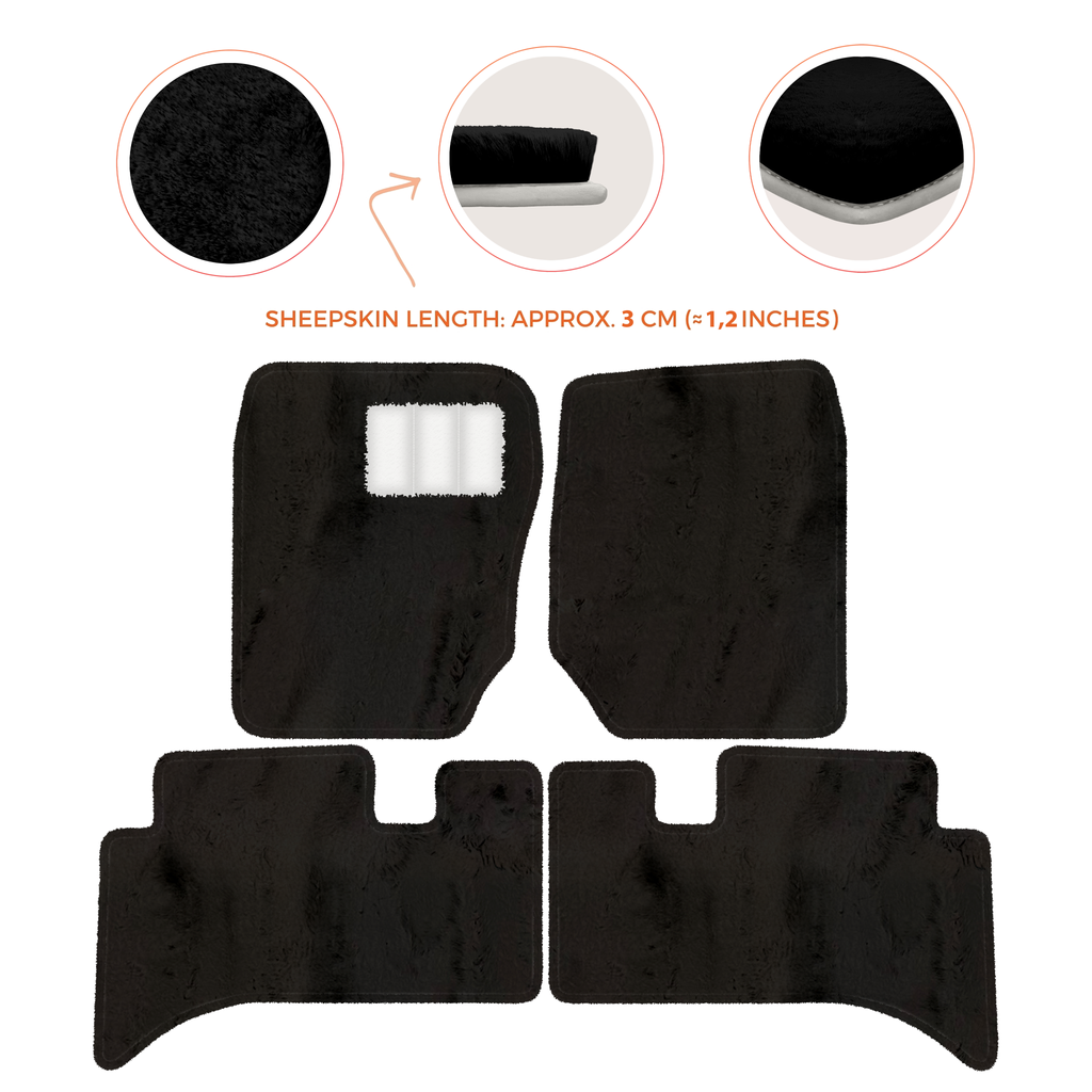 Range Rover (1994-2002) - Sheepskin Length, Various Color Options Custom Fit Premium Velour Floor Mats