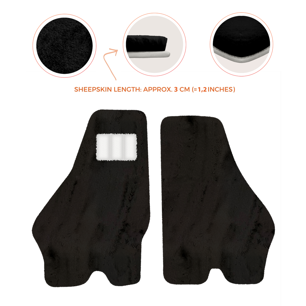 Lamborghini Jalpa (1981-1988) - Sheepskin Length, Various Color Options Custom Fit Premium Velour Floor Mats