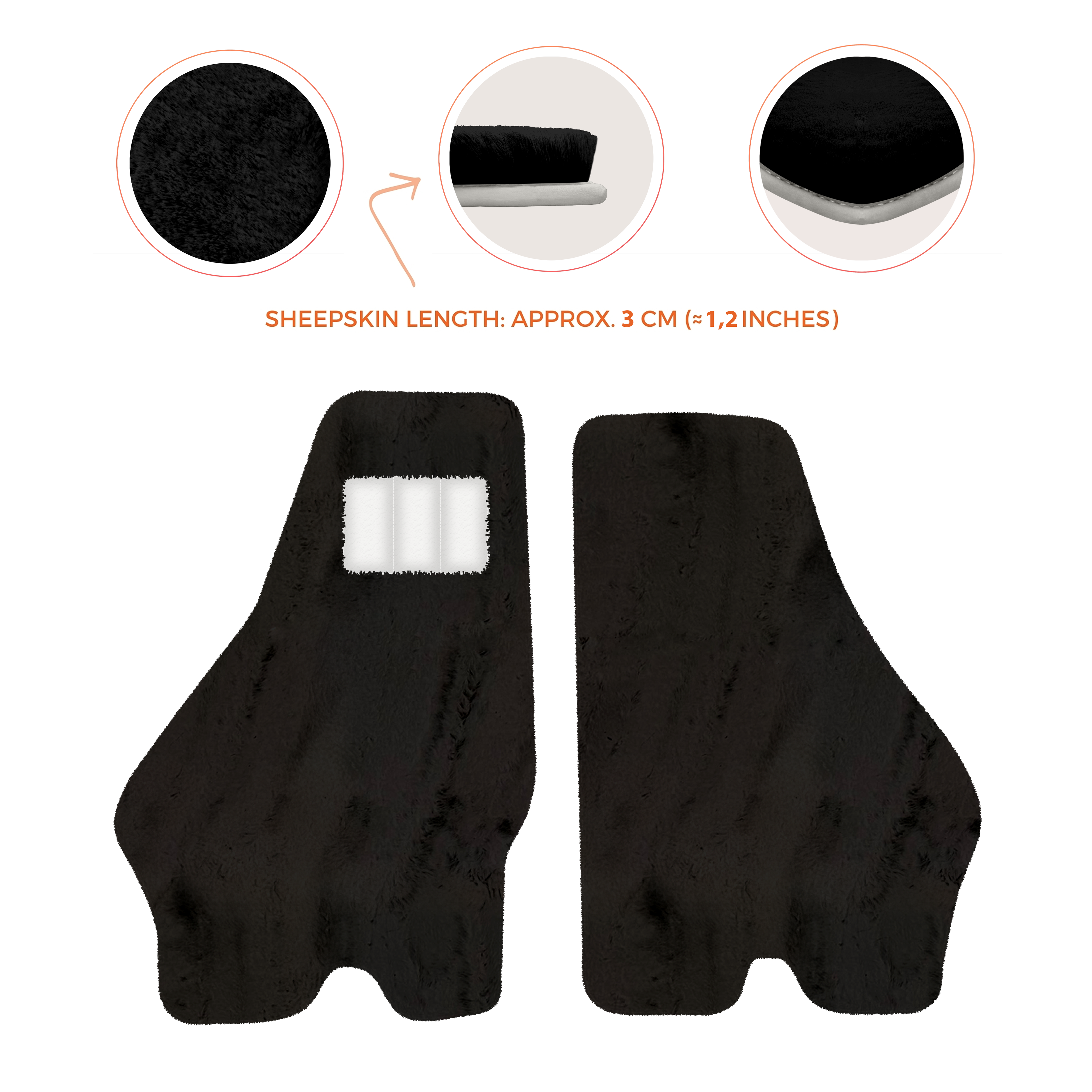 Lamborghini Jalpa (1981-1988) - Sheepskin Length, Various Color Options Custom Fit Premium Velour Floor Mats