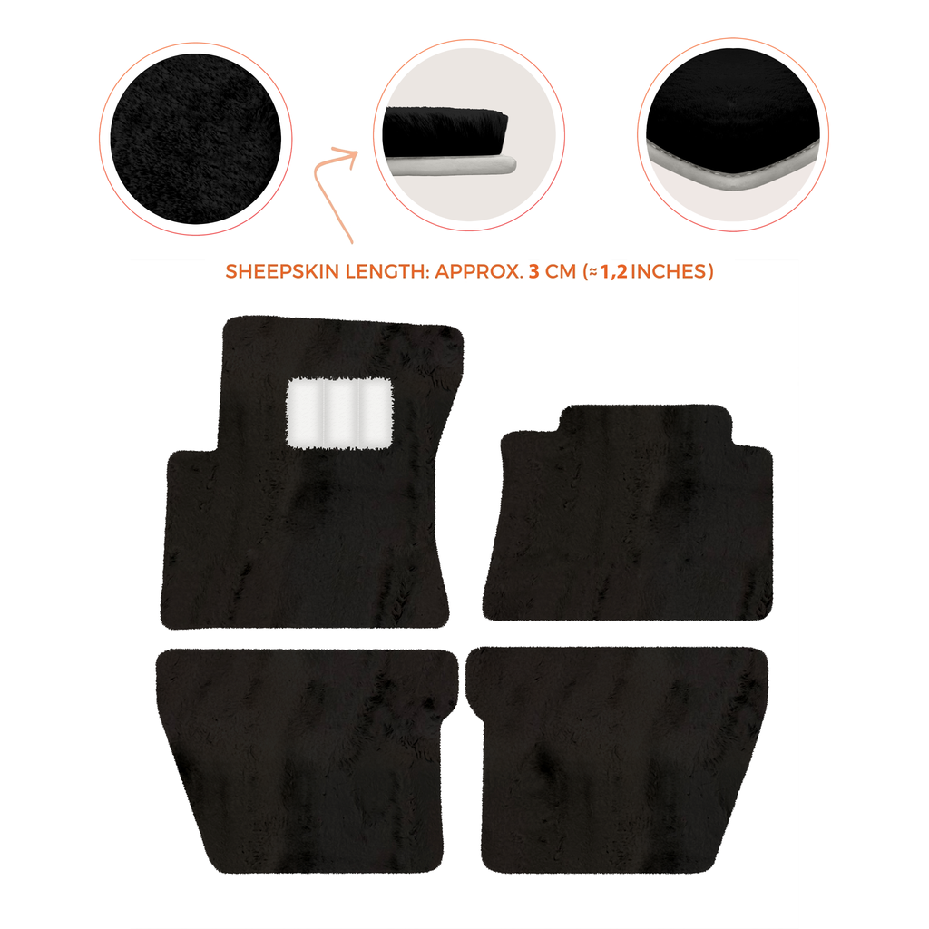 Bentley Mulsanne (2010â€“2020) - Sheepskin Length, Various Color Options Custom Fit Premium Velour Floor Mats