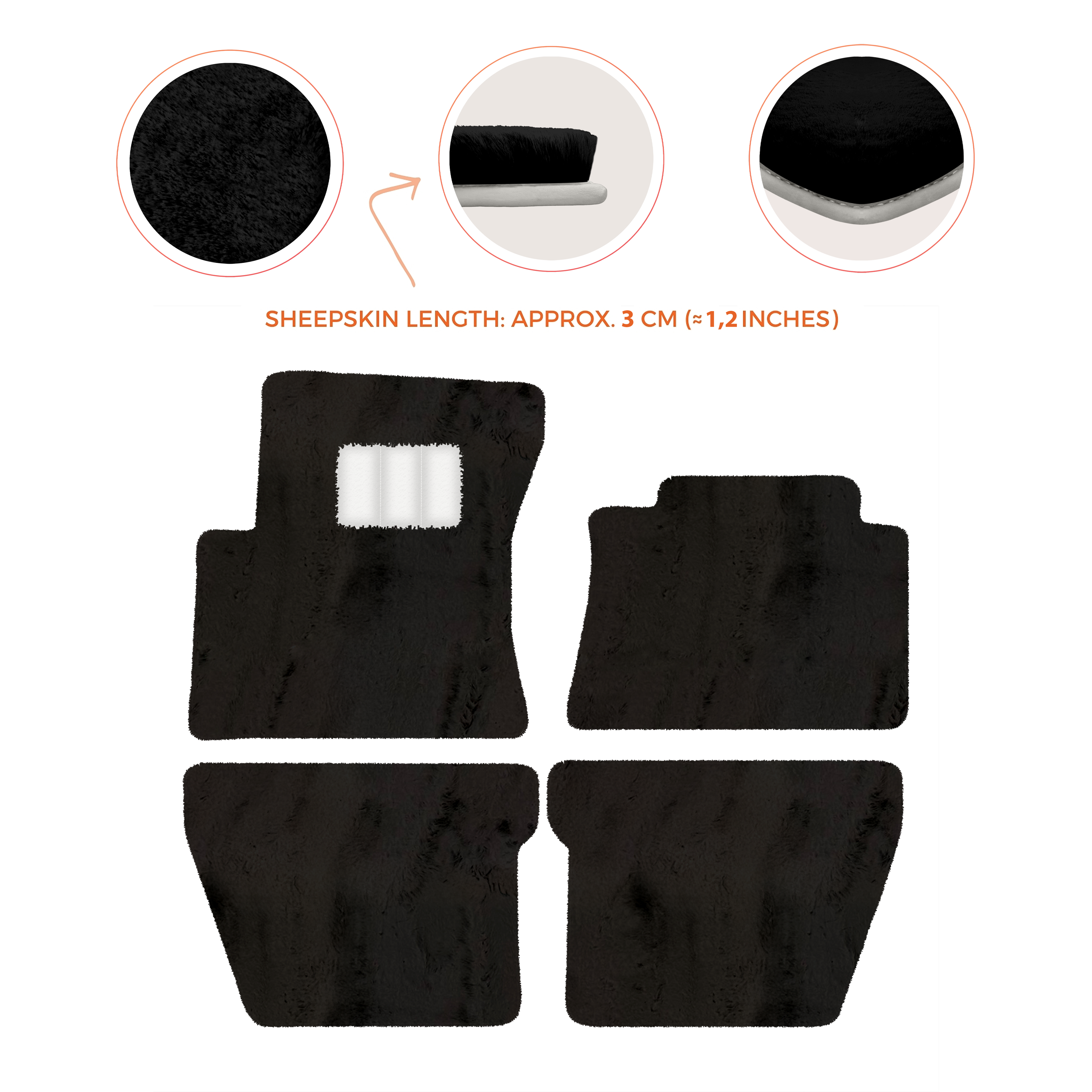 Bentley Mulsanne (2010â€“2020) - Sheepskin Length, Various Color Options Custom Fit Premium Velour Floor Mats