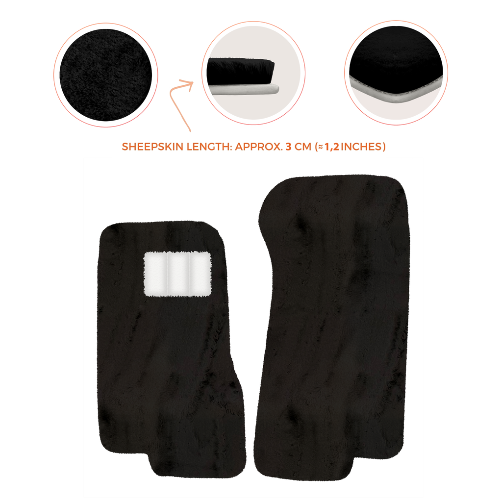 Aston Martin DB7 Volante (1996-2003) Convertible - Sheepskin Length, Various Color Options Custom Fit Premium Velour Floor Mats