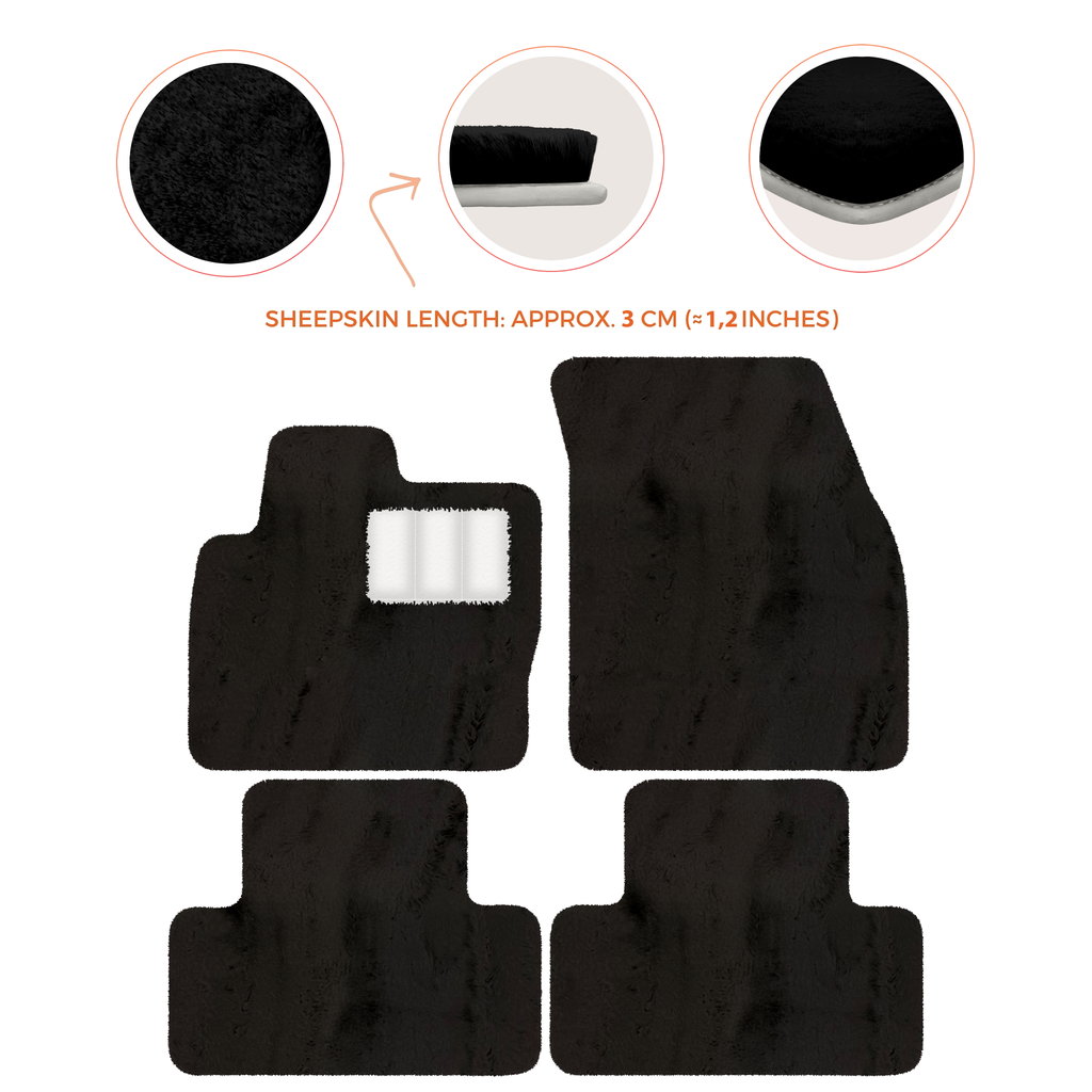 Range Rover Evoque (2015-2019) 5-Doors - Sheepskin Length, Various Color Options Custom Fit Premium Velour Floor Mats