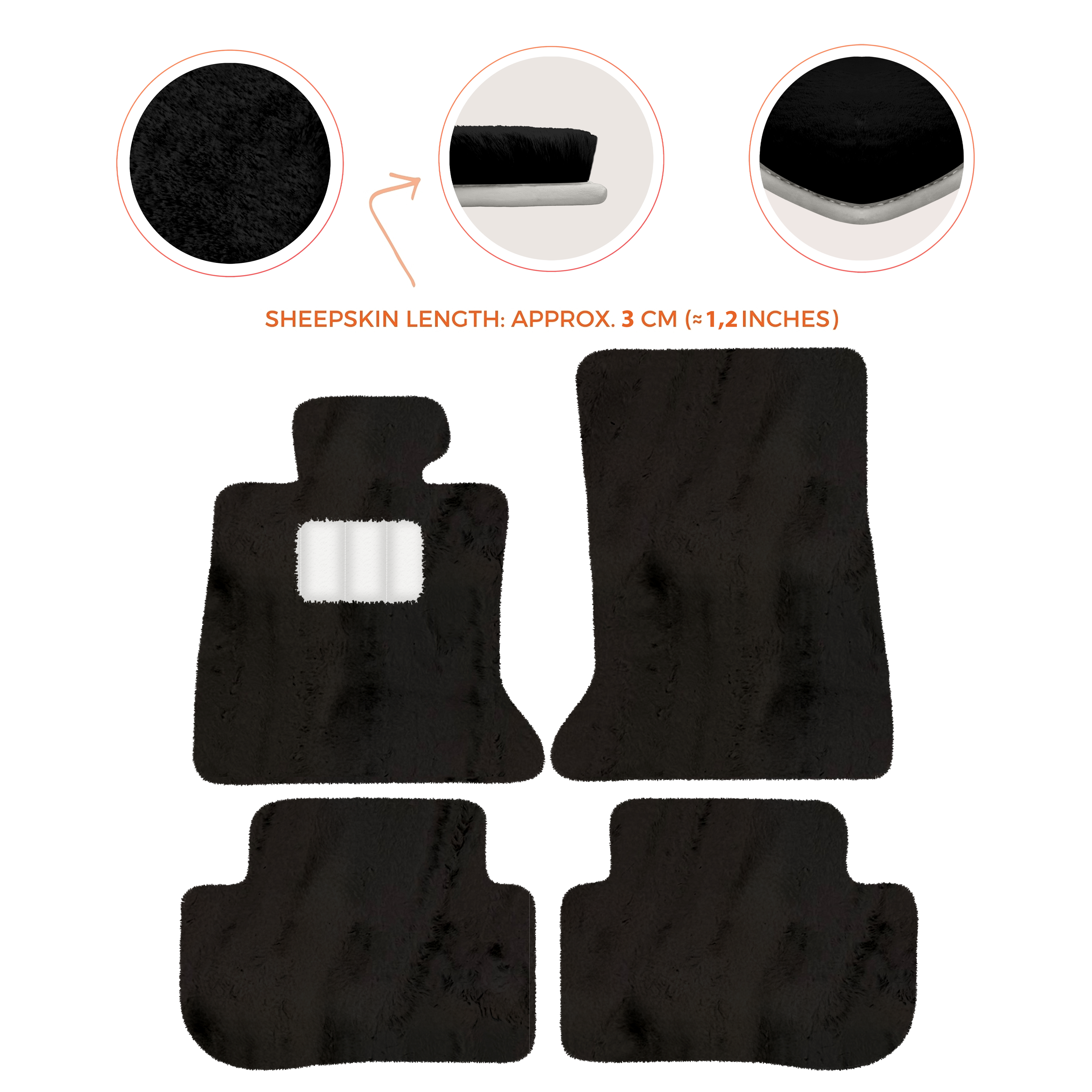 Rolls-Royce RR2 Dawn (2015-2023) Convertible - Sheepskin Length, Various Color Options Custom Fit Premium Velour Floor Mats